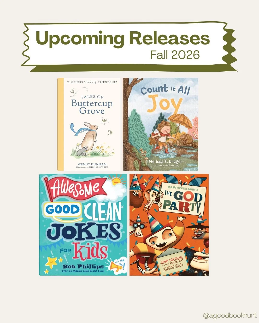 * Christian children’s books scheduled for fall 2026