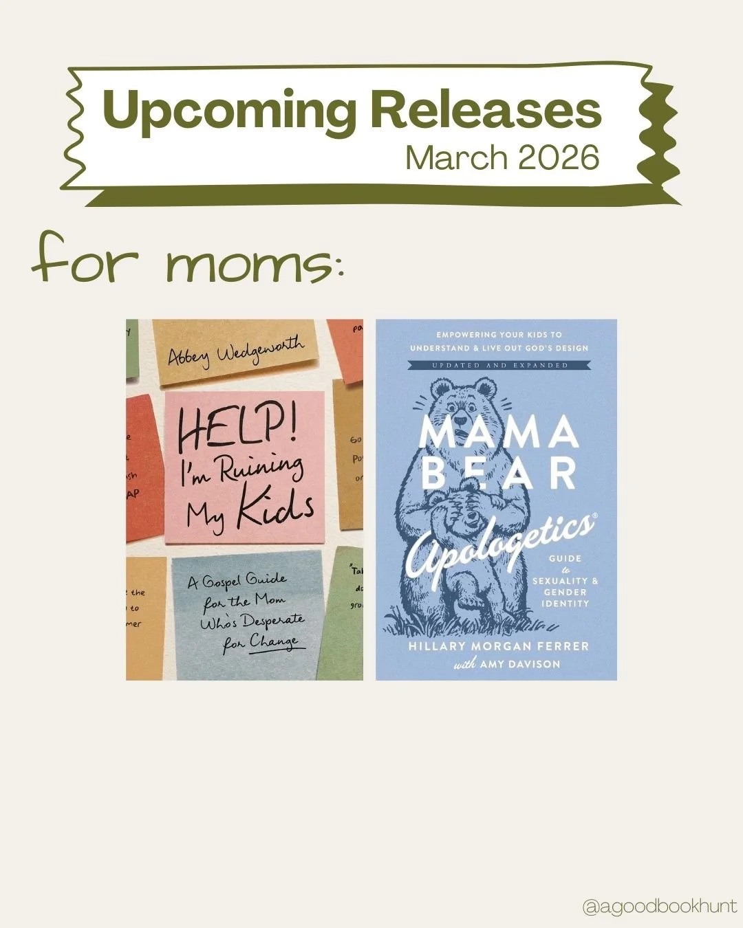 Two books for christian parents releasing in March 2026