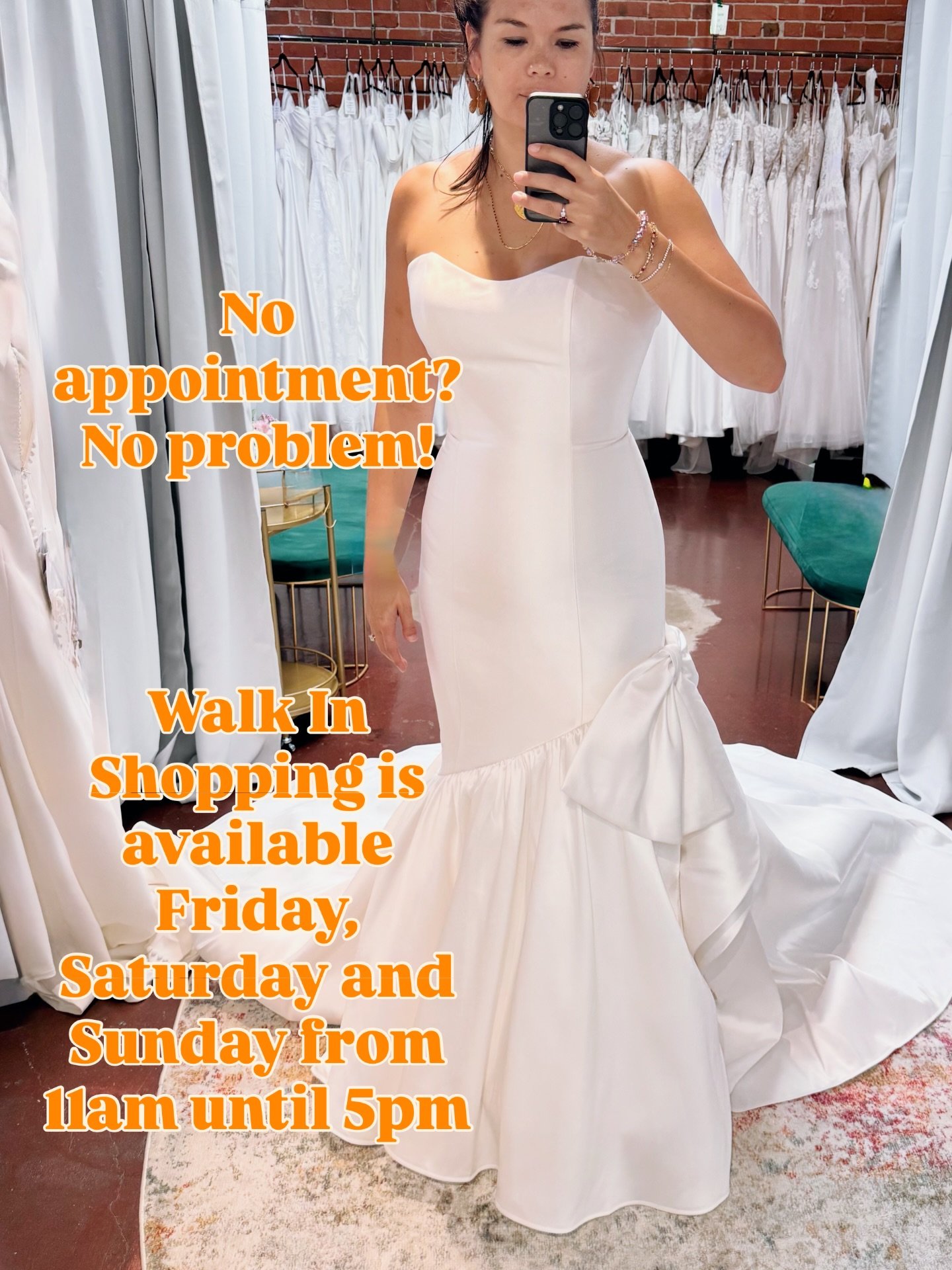 Ready to shop? Whether you&rsquo;re just starting to look or you need a dress last-minute we got you! We make it fun 🤩  #berkeley #bride