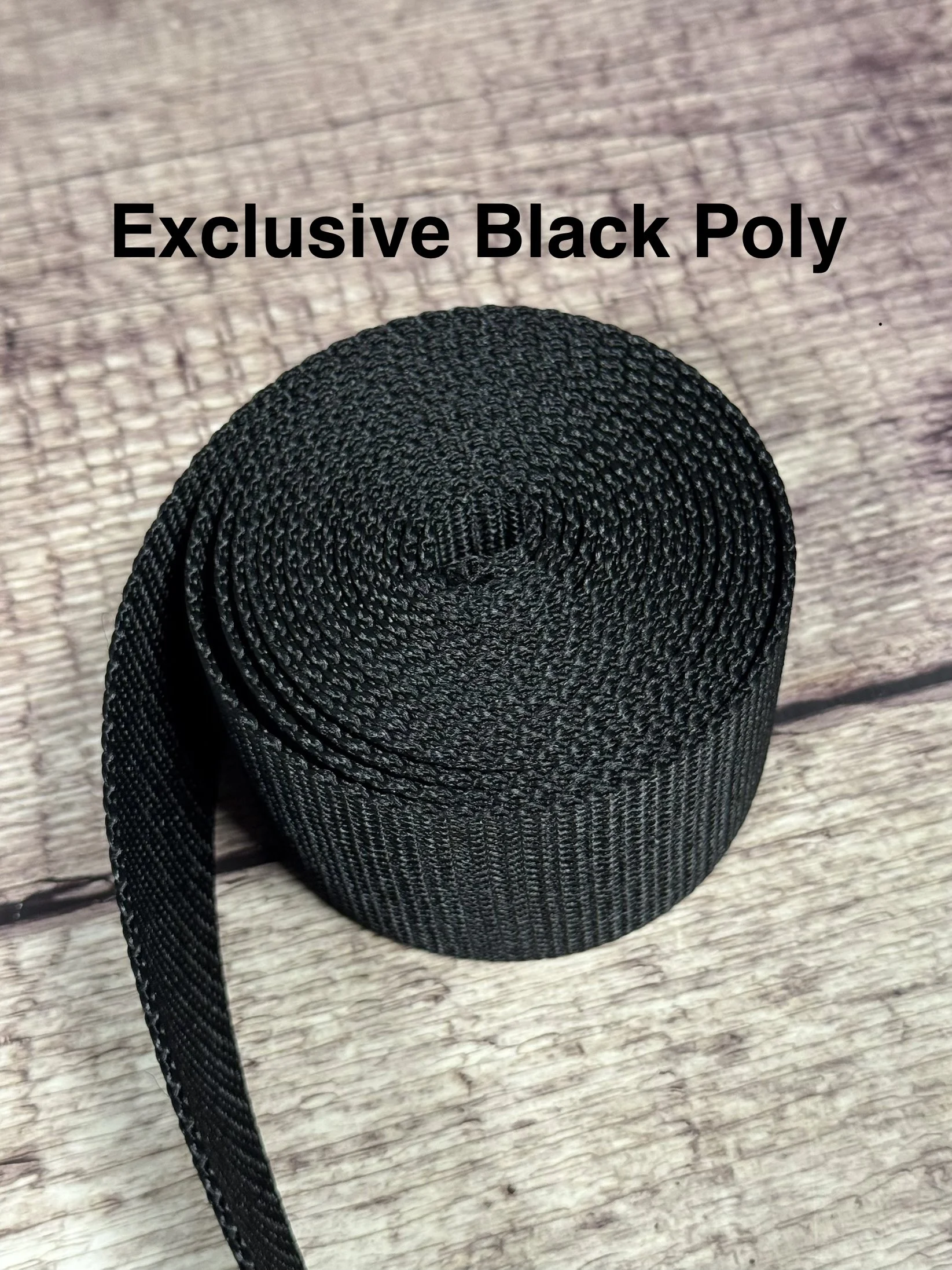 Black textured guitar strap with leather ends by Josey Straps called The Abyss