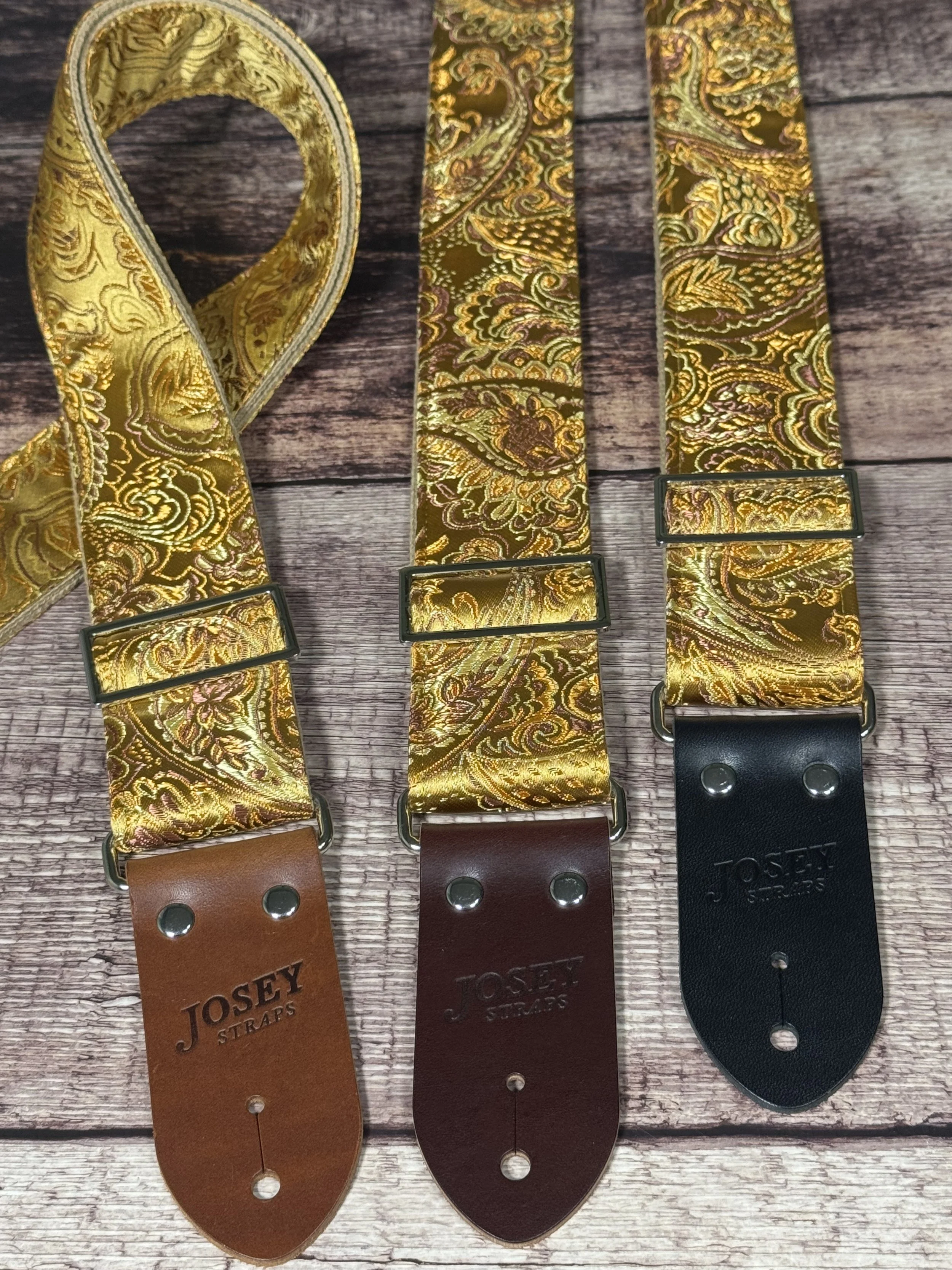 The Sovereign strap by Josey Straps with genuine leather ends.