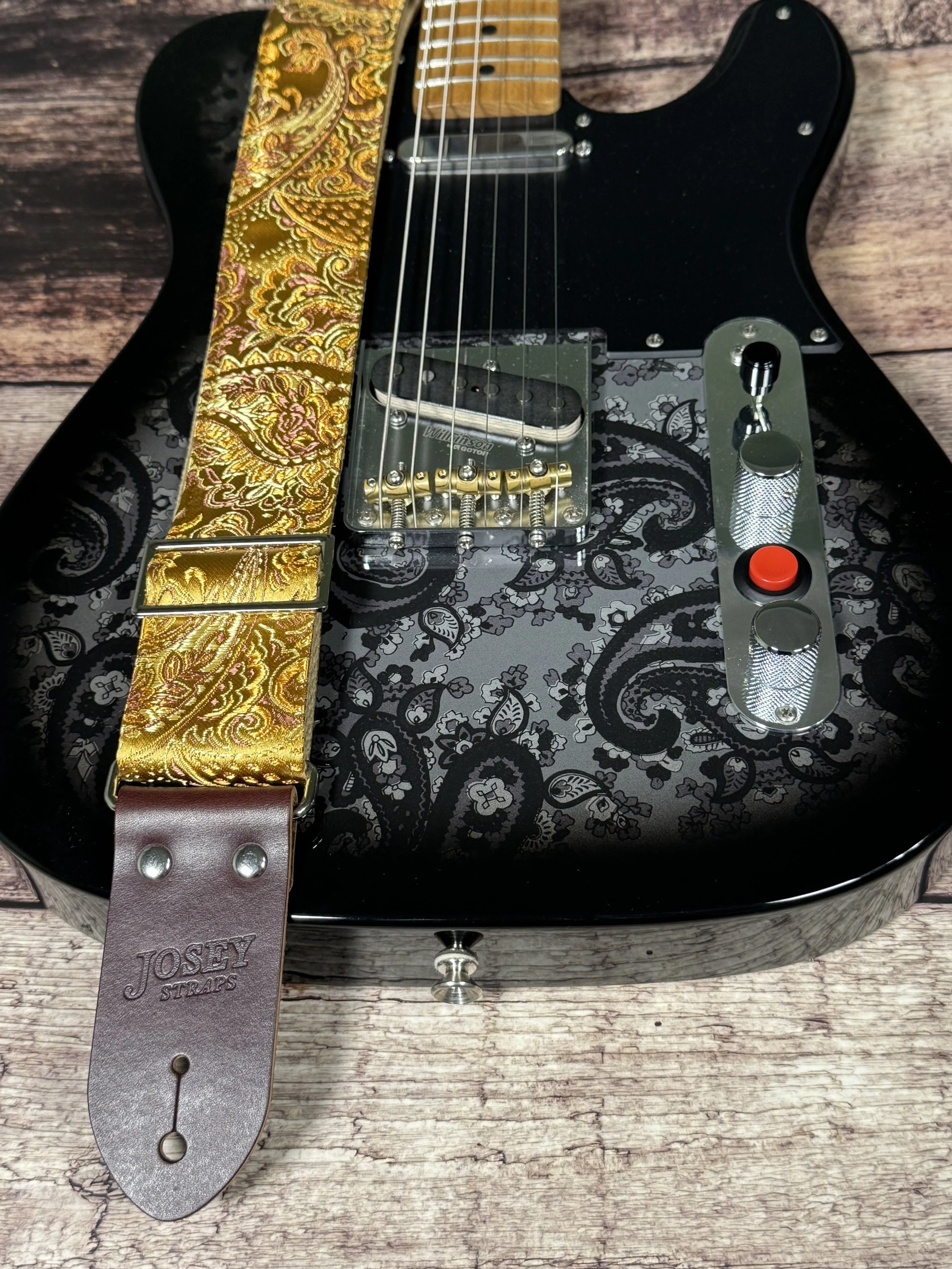 The Sovereign strap by Josey Straps with genuine leather ends.