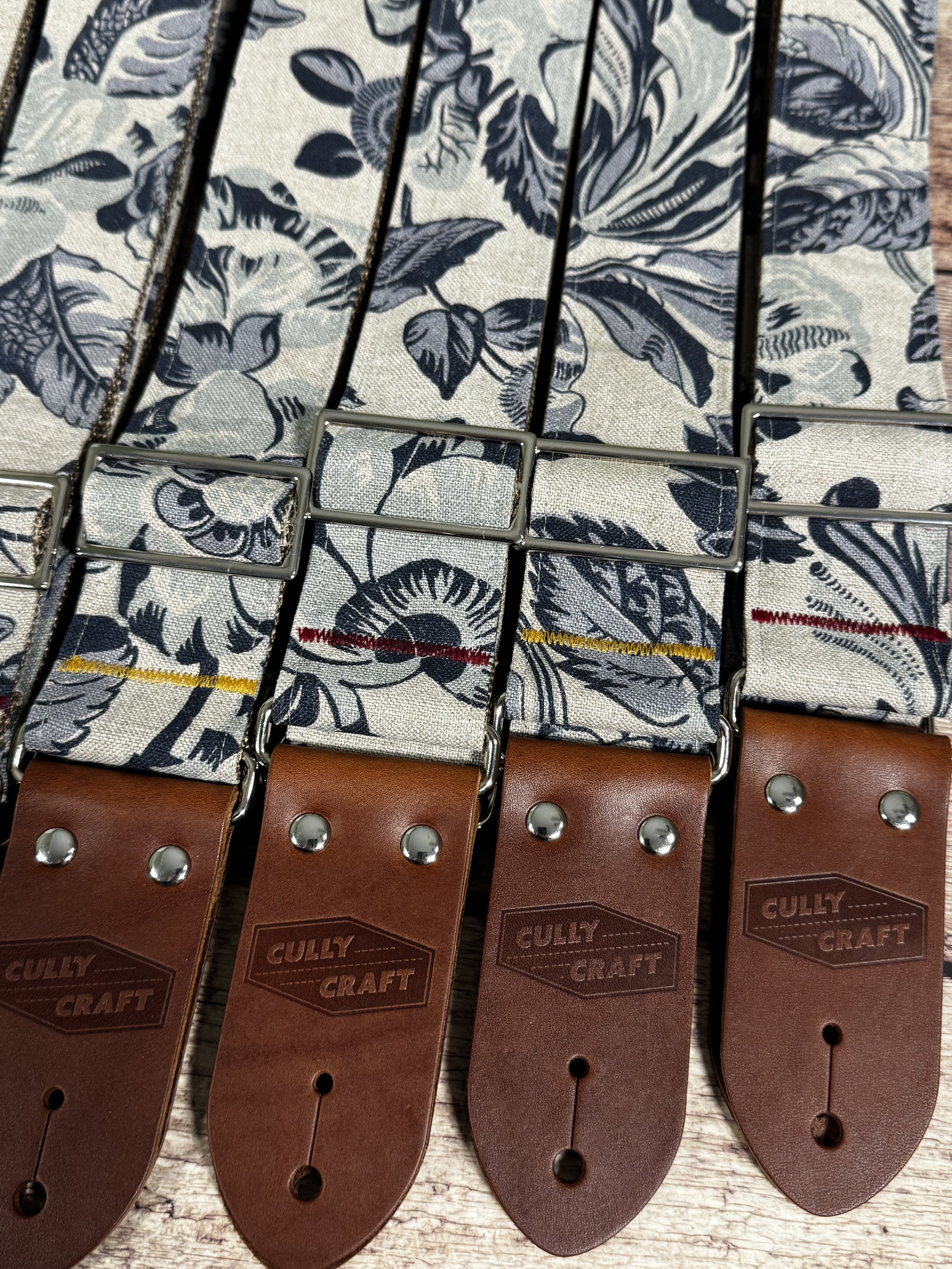 Custom shop Josey guitar straps for Cully Craft.