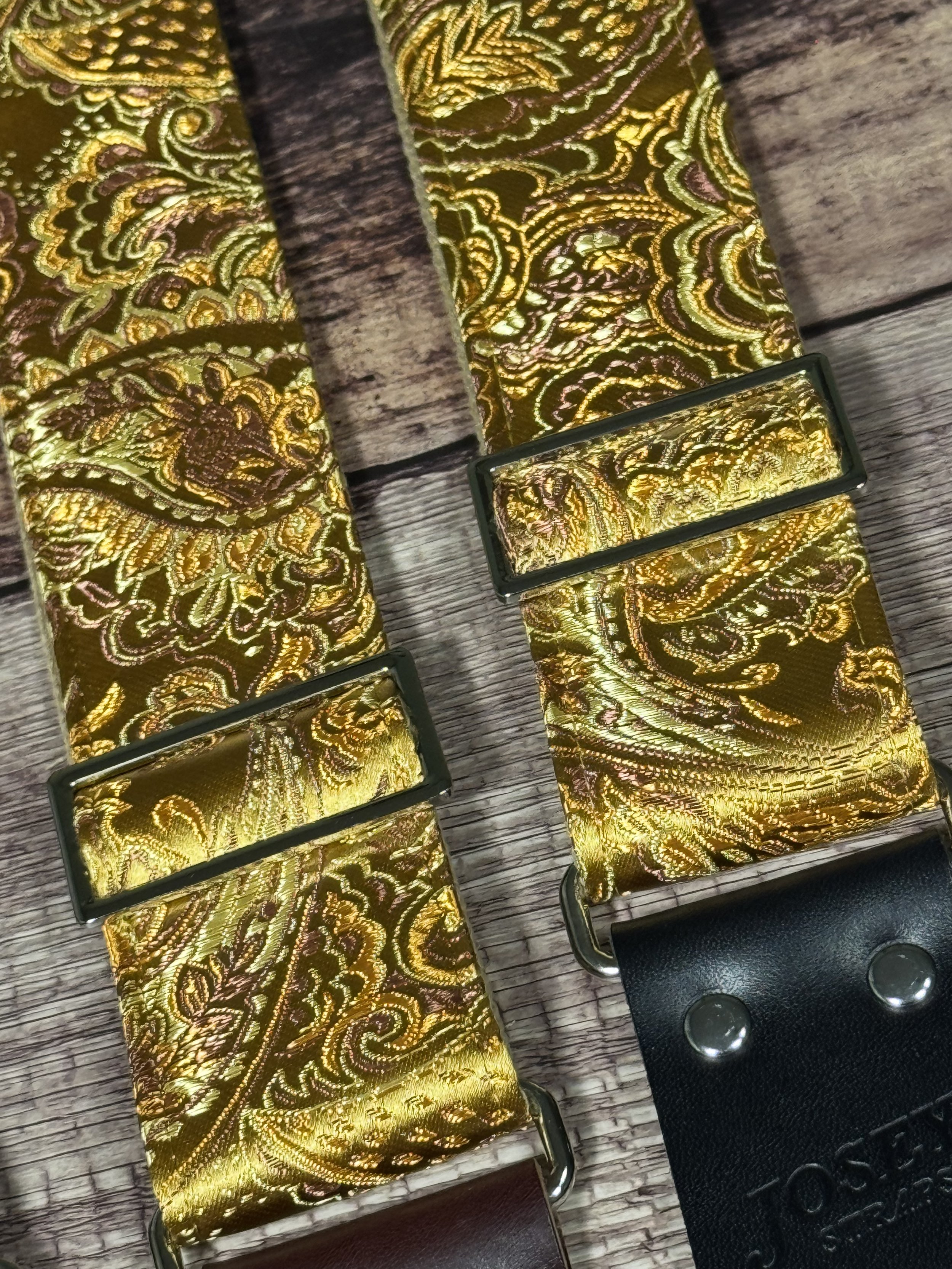 The Sovereign strap by Josey Straps with genuine leather ends.