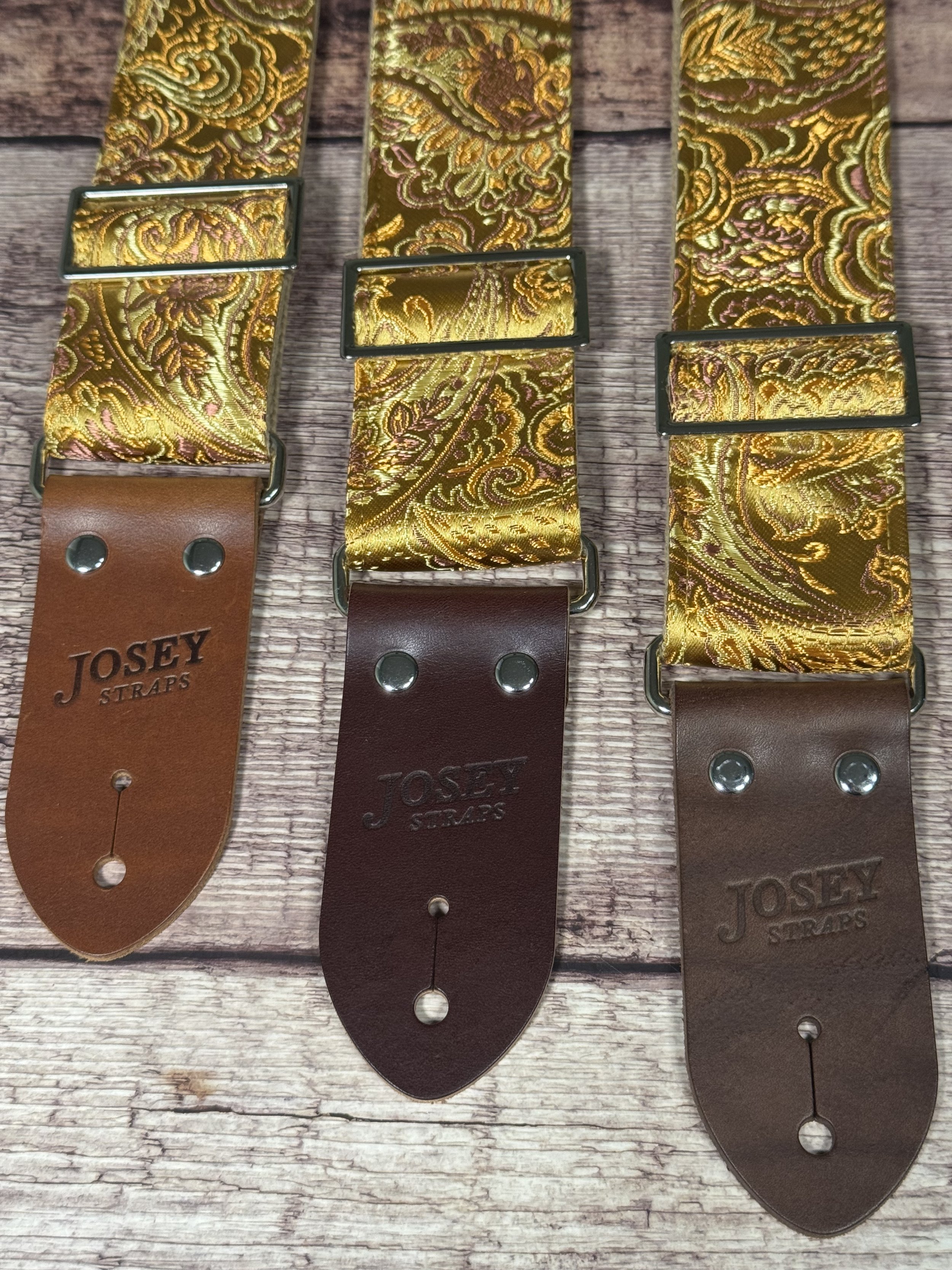 The Sovereign strap by Josey Straps with genuine leather ends.