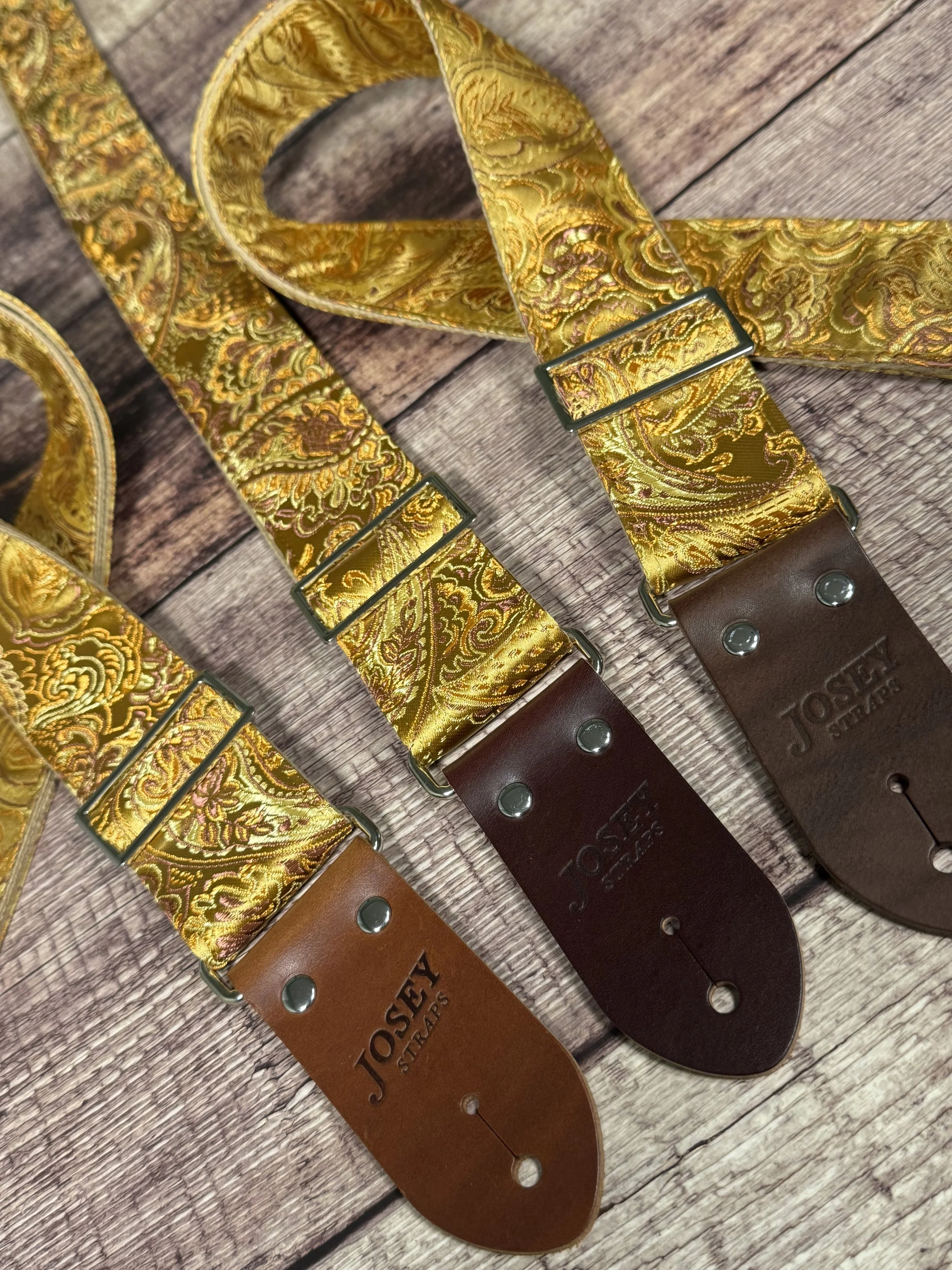 The Sovereign strap by Josey Straps with genuine leather ends.