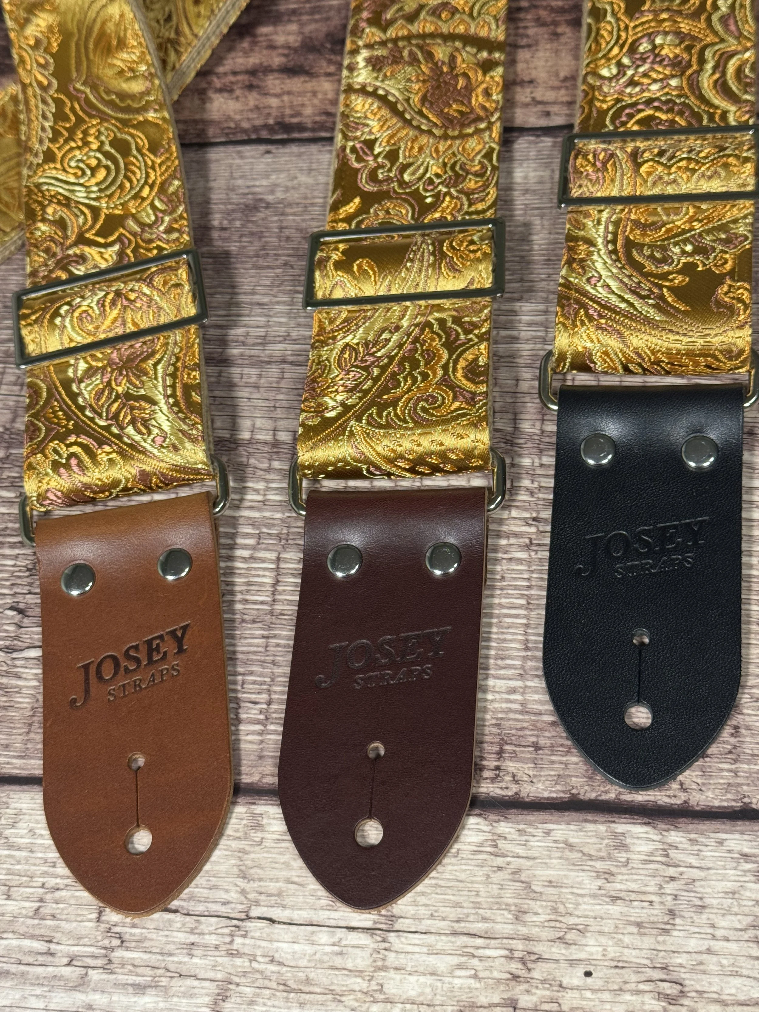 The Sovereign strap by Josey Straps with genuine leather ends.