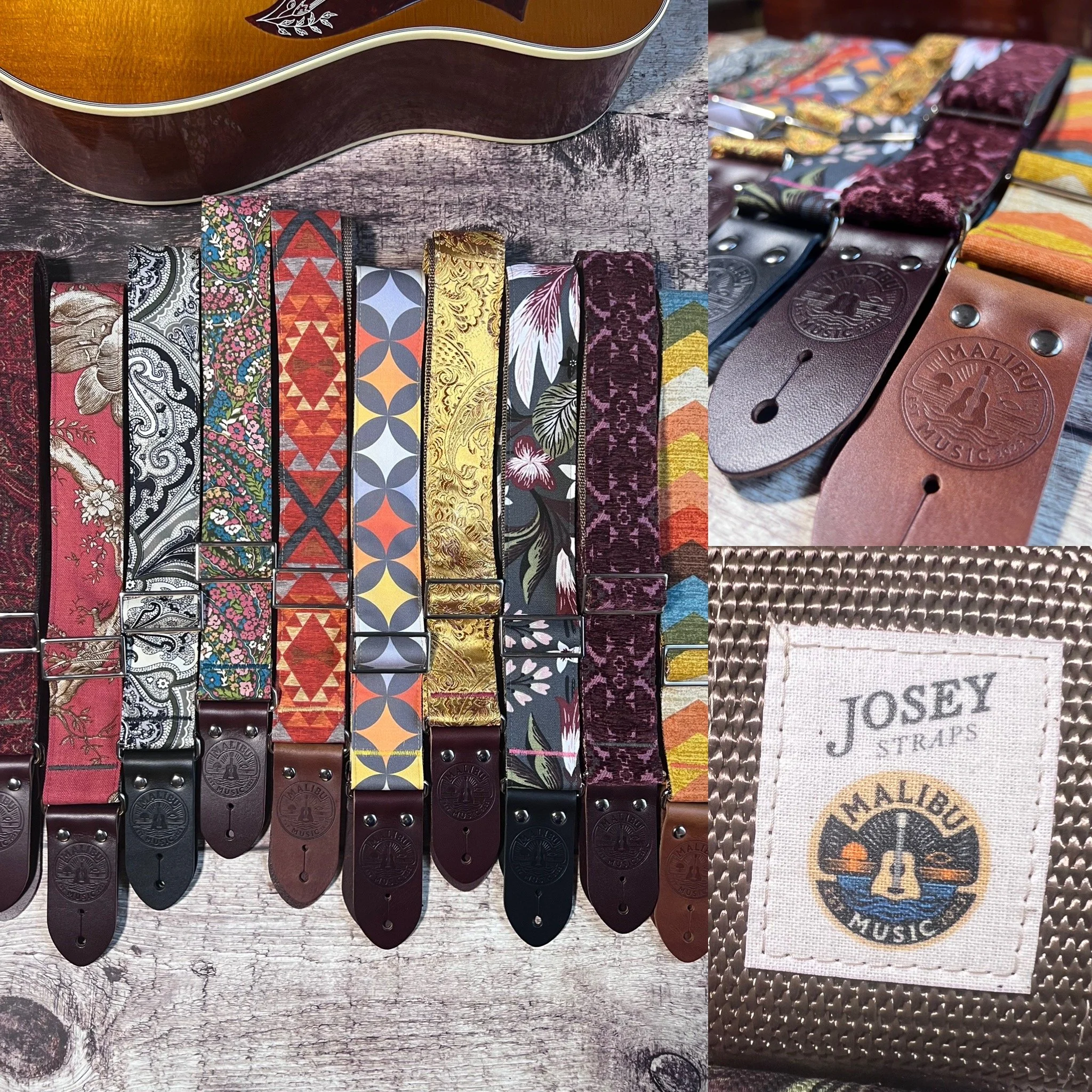 Malibu Music custom guitar straps by Josey Straps