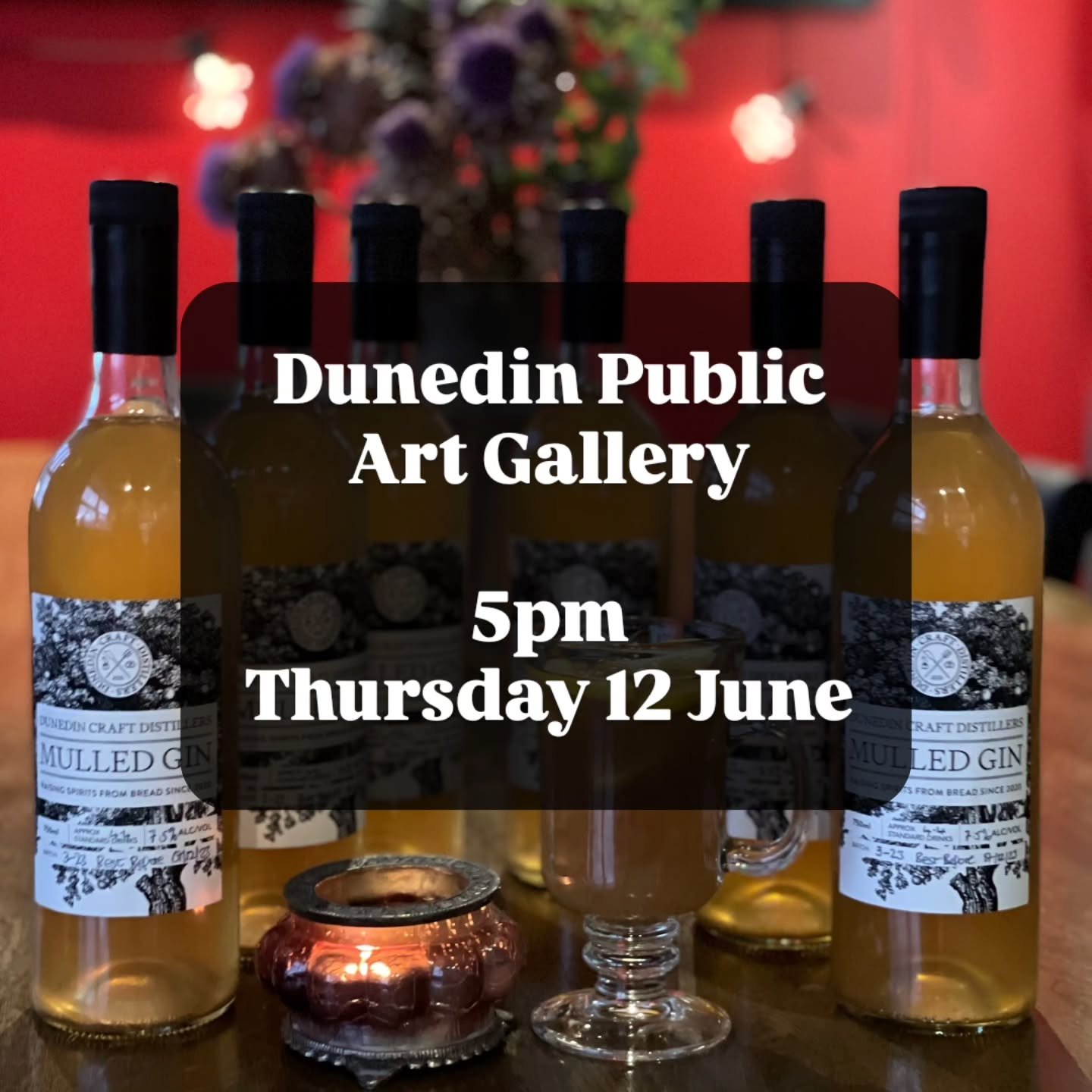 Late night event at the Dunedin Public Art Gallery! 

Come along to celebrate the free THIS IS NOM*d exhibition next Thursday, 12th June. Live music, photobooth, and clothes swap; what's not to love?

We'll be at the bar serving warming mulled gin an