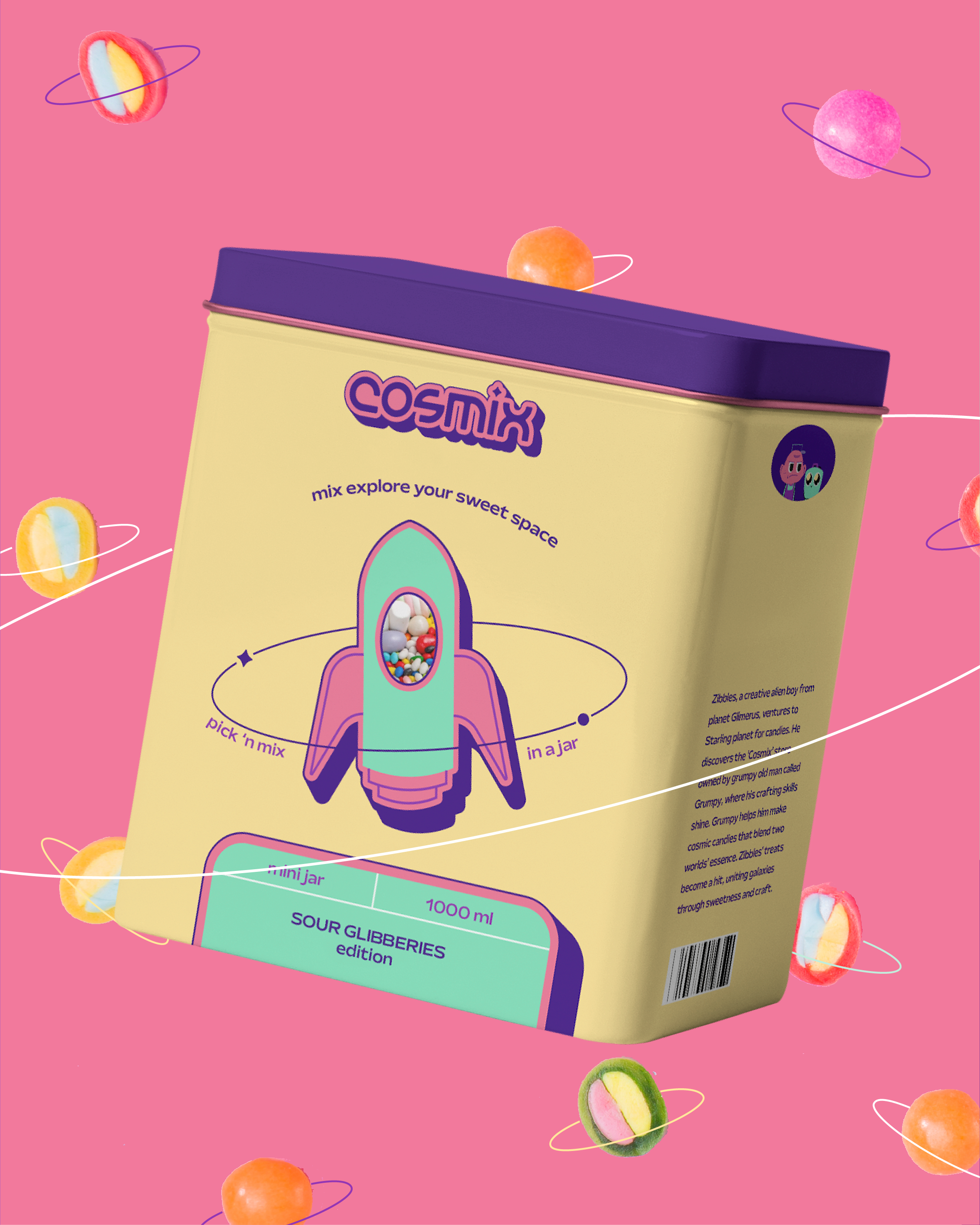 Packaging design for pick and mix product.