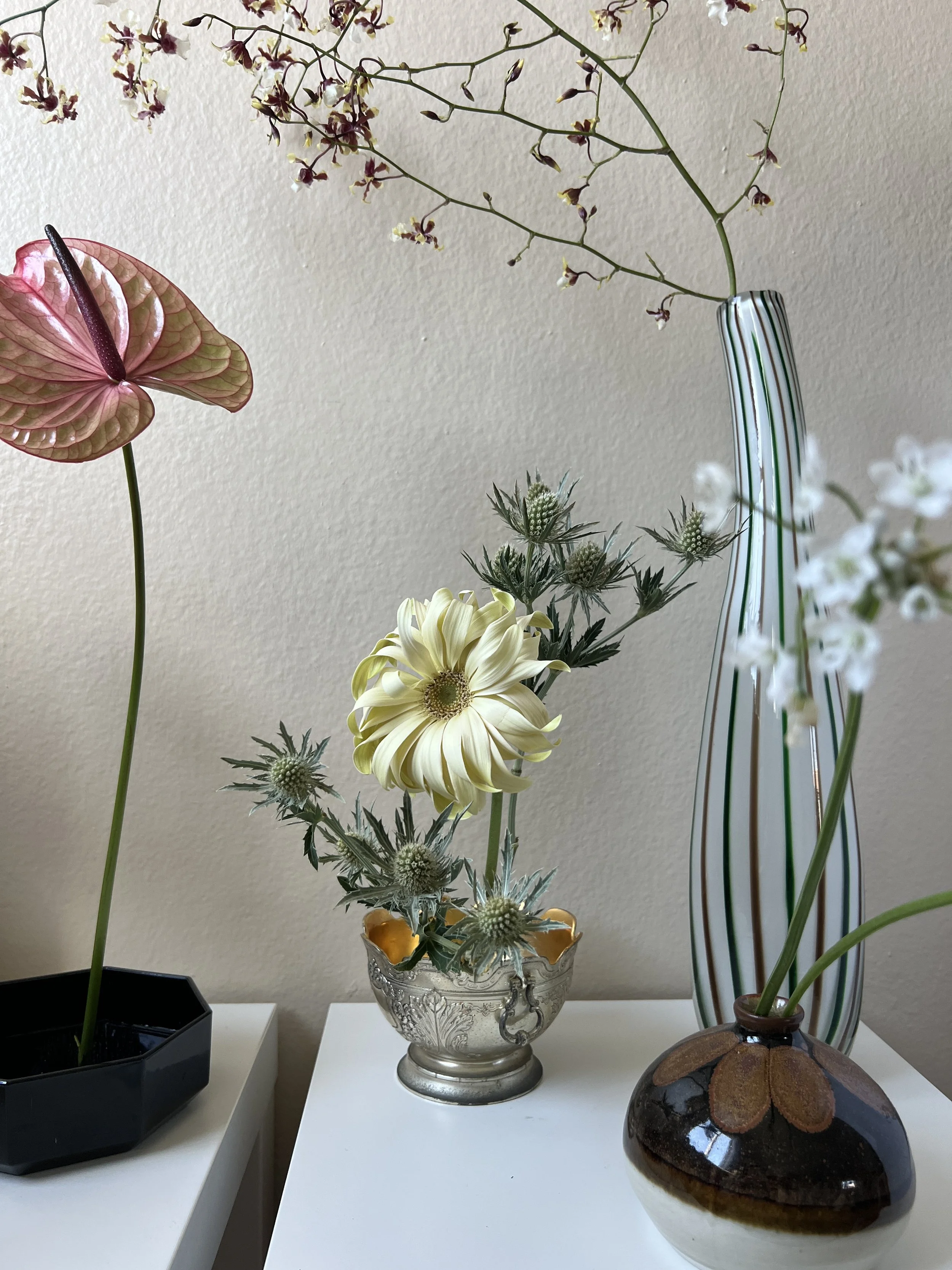 Vintage Brown Flower Vase