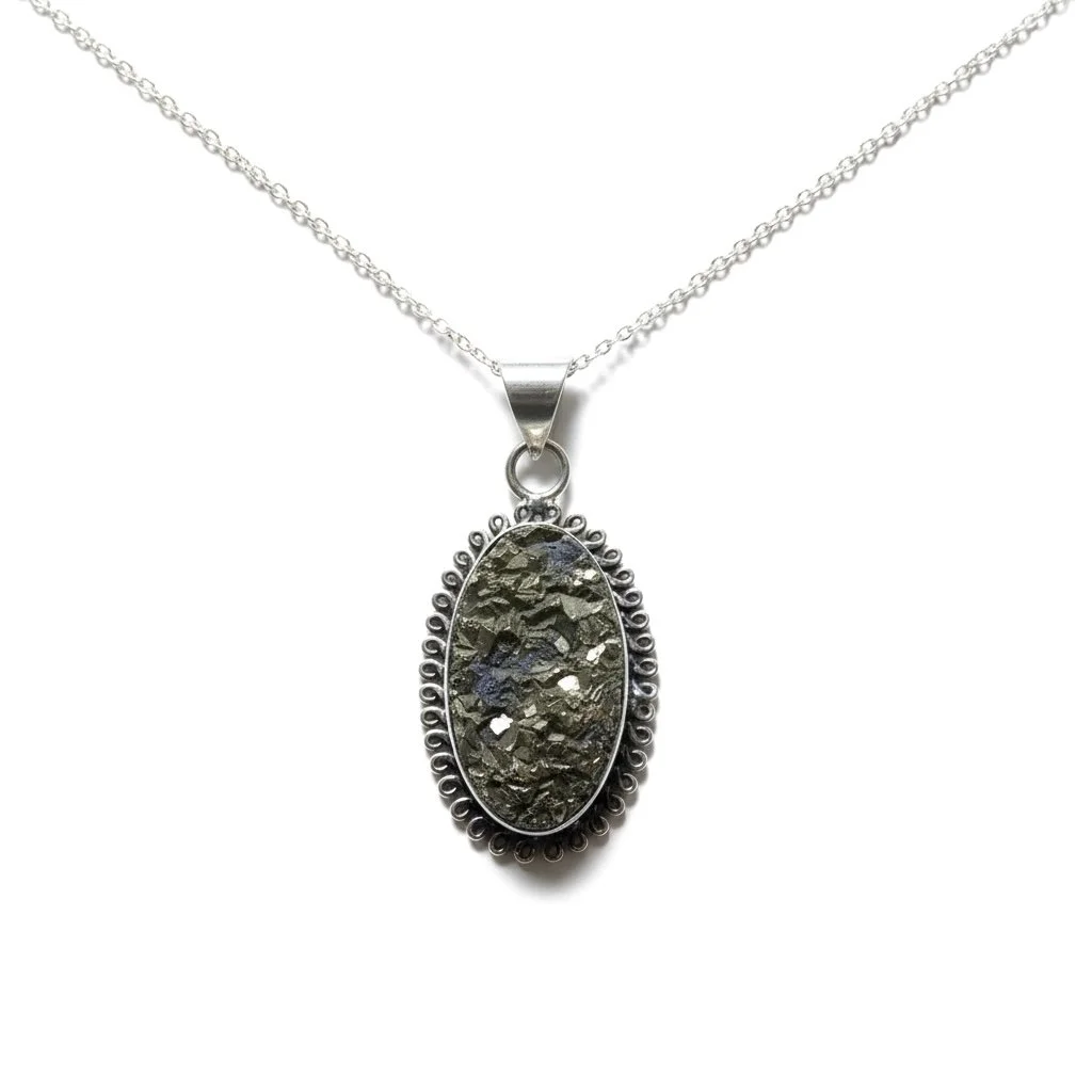 925 VINTAGE PYRITE NECKLACE