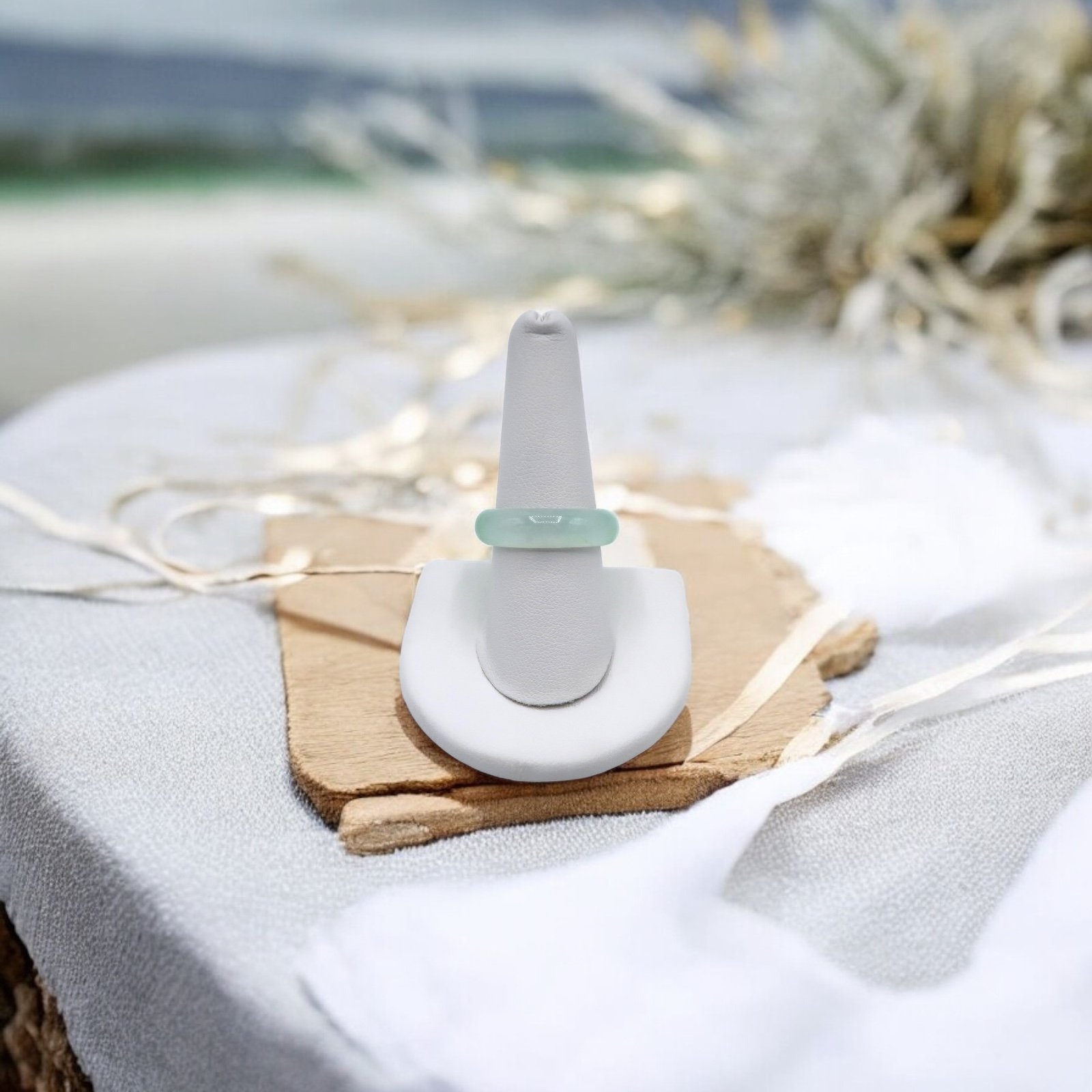 WHITE JADE WEDDING BAND