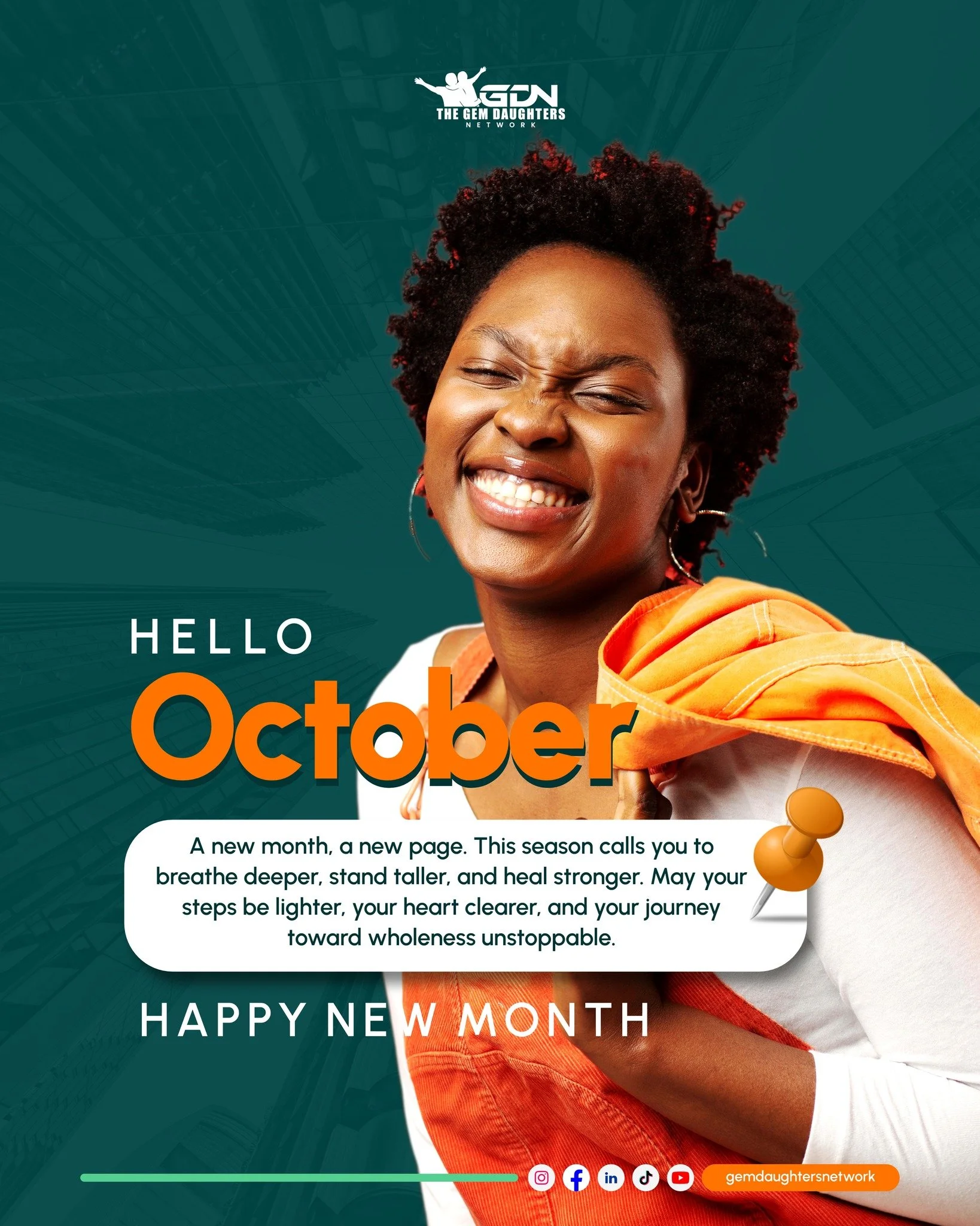 Welcome to a fresh month, Precious GEMS. 

This season meets you with steady healing, renewed strength, and the courage to keep walking your journey of wholeness. ✨

#NewMonth #HealingJourney #FatherlessButNotBroken #GEMDaughtersNetwork #TheLoveParad