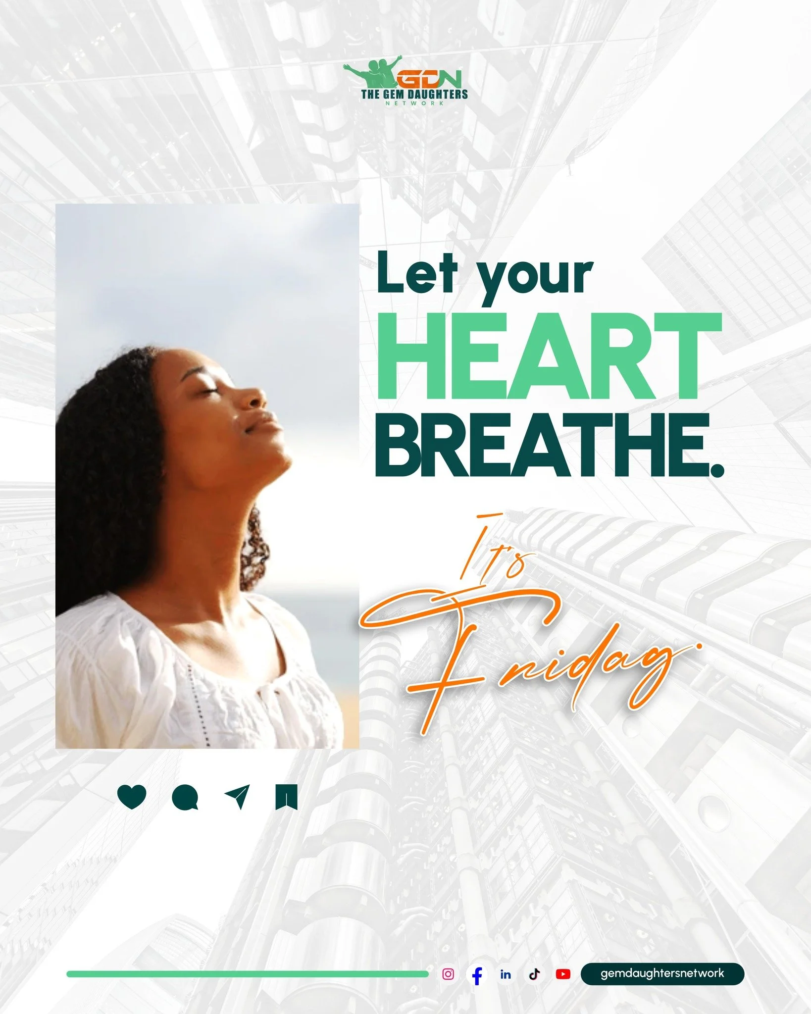 Sometimes the week feels heavier than we admit. We move from task to task, holding our breath through responsibilities, expectations, and silent battles no one sees.

This weekend, give yourself permission to exhale. Slow down. Loosen your shoulders.