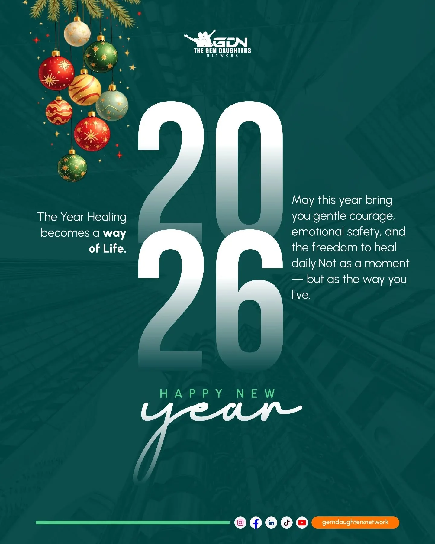 Healing is no longer something you visit, it&rsquo;s something you live.

As we step into 2026, may wholeness guide your choices, peace steady your heart, and love meet you daily.

This is the year healing becomes your way of life. 💚✨

#2026 #GEMDau