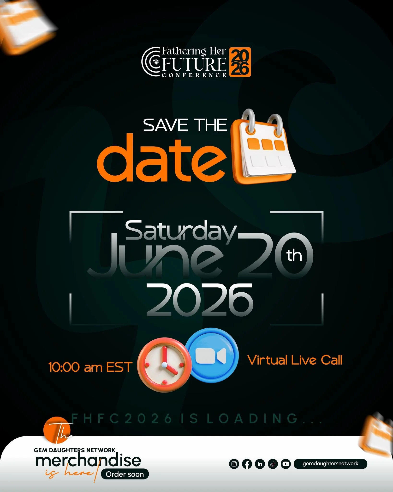 Drum rollssssss&hellip; 🥁 

Something BIG is coming.
A conversation. A movement. A life-shifting experience.

FHFC 2026 is loading&hellip;
Save the date: June 20th, 2026. 

#fhfc2026loading #fhfc2026 #GEMDaughtersNetwork #fhfconference  #mentalhealt