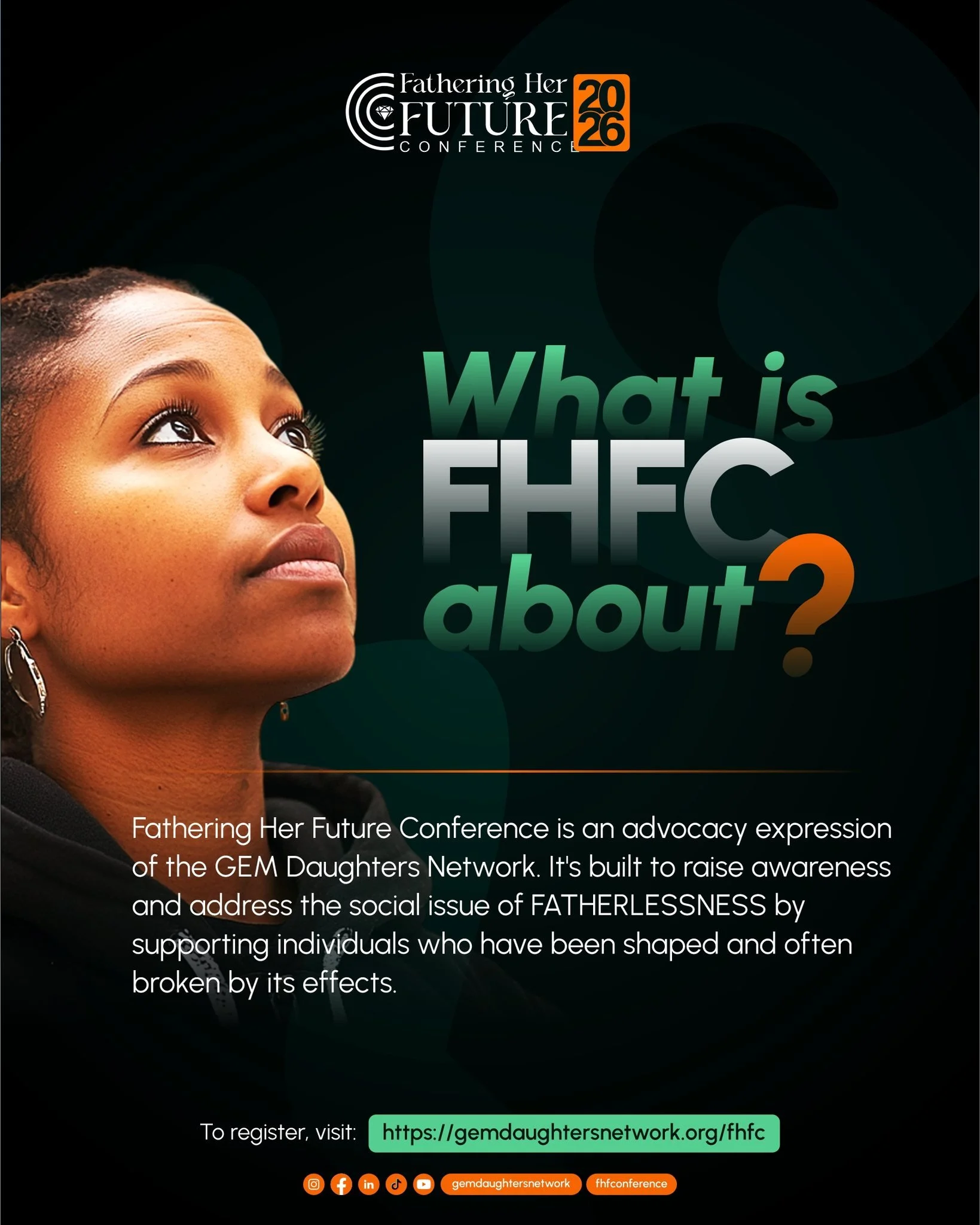 Nobody talks about what growing up without a father's covering actually does to a person.

Not just the sadness. The patterns. The walls. The silent ways it rewires how you love, how you earn, how you see yourself.

That's exactly what FHFC 2026 is h