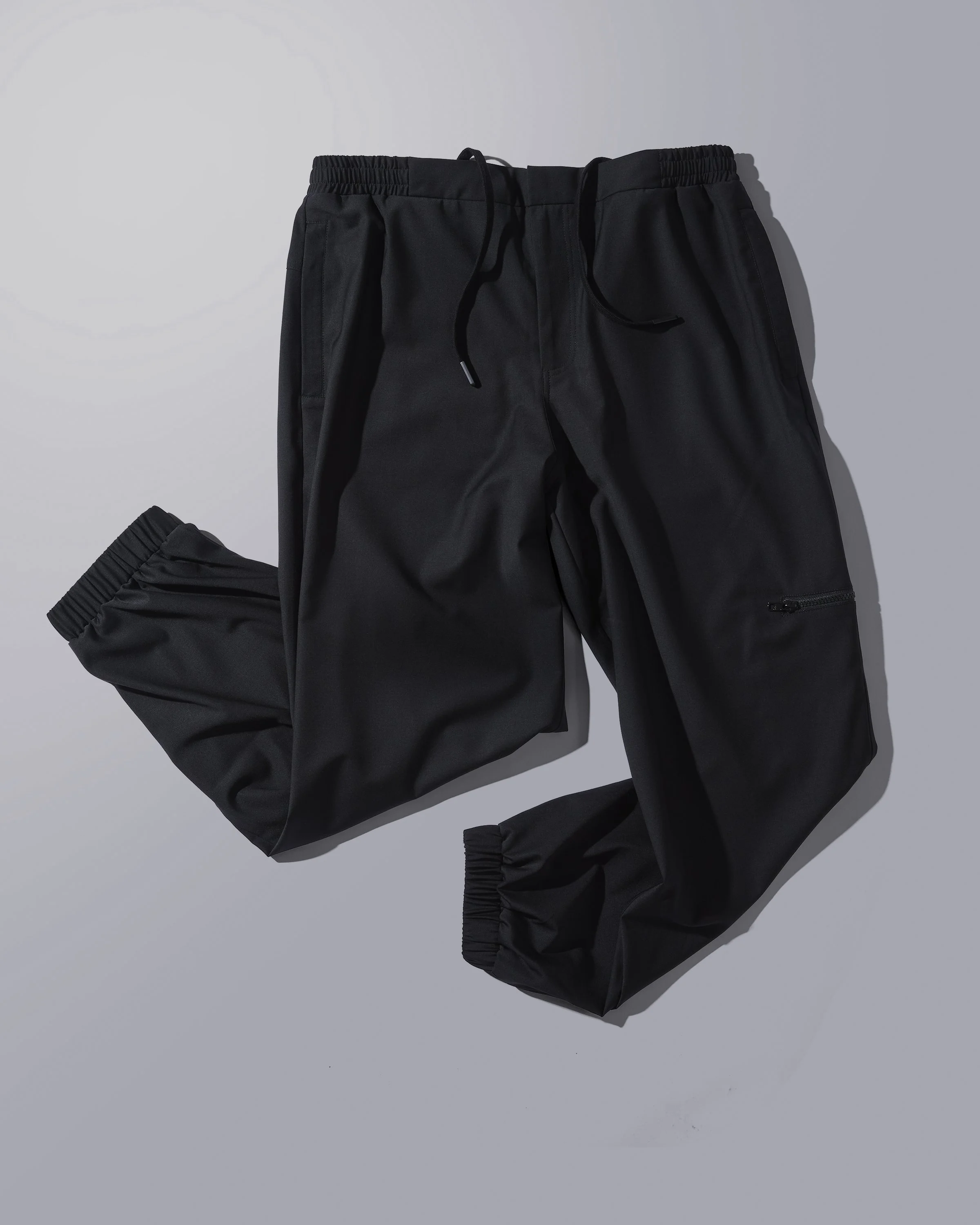 BLACK TRACK PANTS TAILORED CLOTH