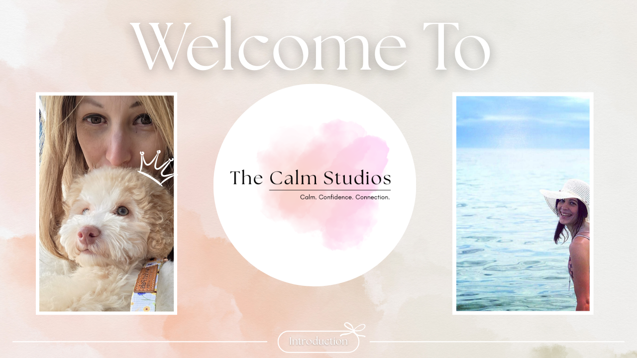 Youtube Welcome banner with pastel logo and images of priscilla and her puppie Emmie 