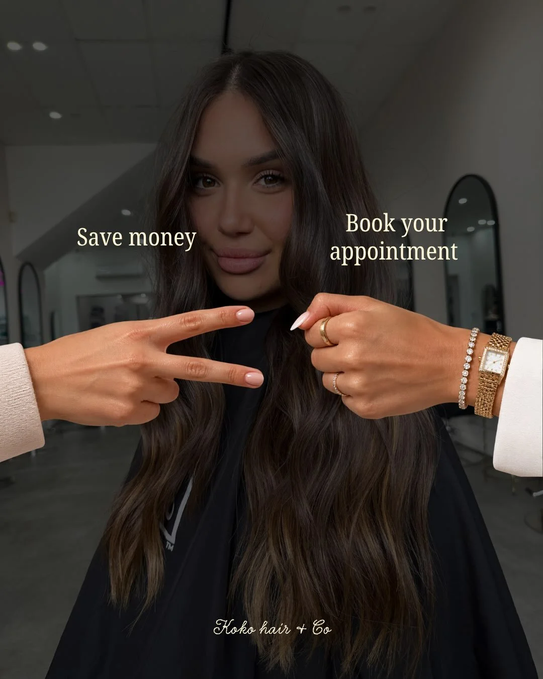 Good hair starts with good decisions 🤎✨

A little reminder to book your appointments, trust your stylist &amp; give your hair the love it deserves!

Swipe to see which side you&rsquo;re choosing 👀🫶🏼

Love, the girls at Koko Hair &amp; Co. x

Book