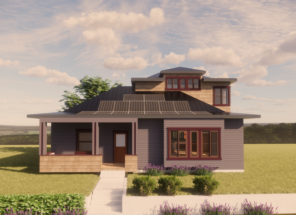 The addition nestles seamlessly into the existing house