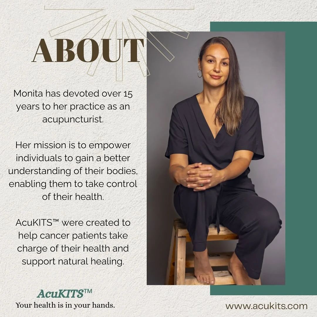 Monita Triplett has devoted over 15 years to her practice as a registered acupuncturist. Her mission is to empower individuals to better understand their bodies, giving them the tools to take charge of their health and well-being.

AcuKITS&trade; wer