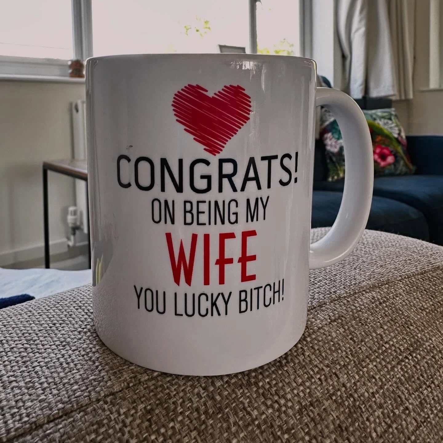 And they say romance is dead..😵 🤔

Thanks hubby I&rsquo;ll forever cherish this mug 🤣🥰