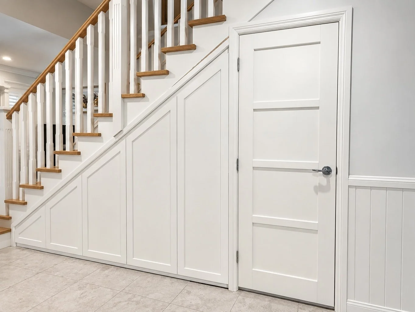 Murrays Beach Custom Under-Stairs Cabinetry