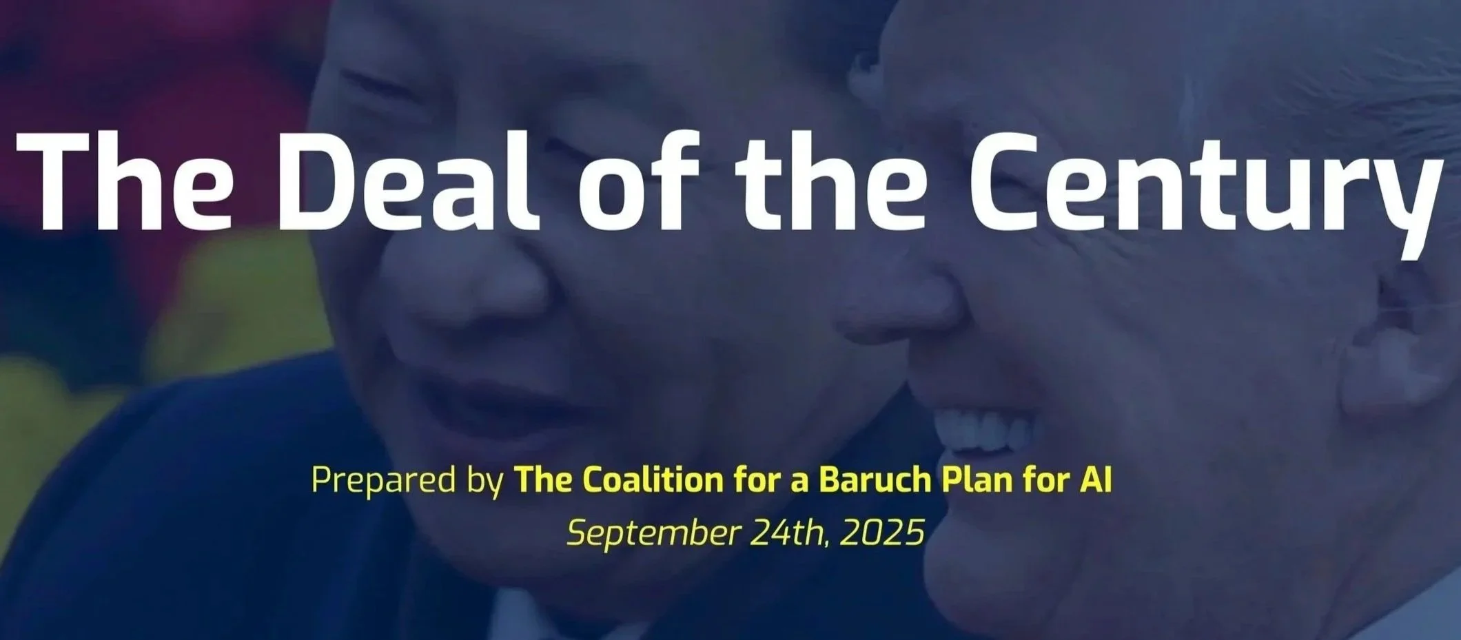 Launching The Strategic Memo of The Deal of the Century: a U.S. Tour for a Global AI Treaty