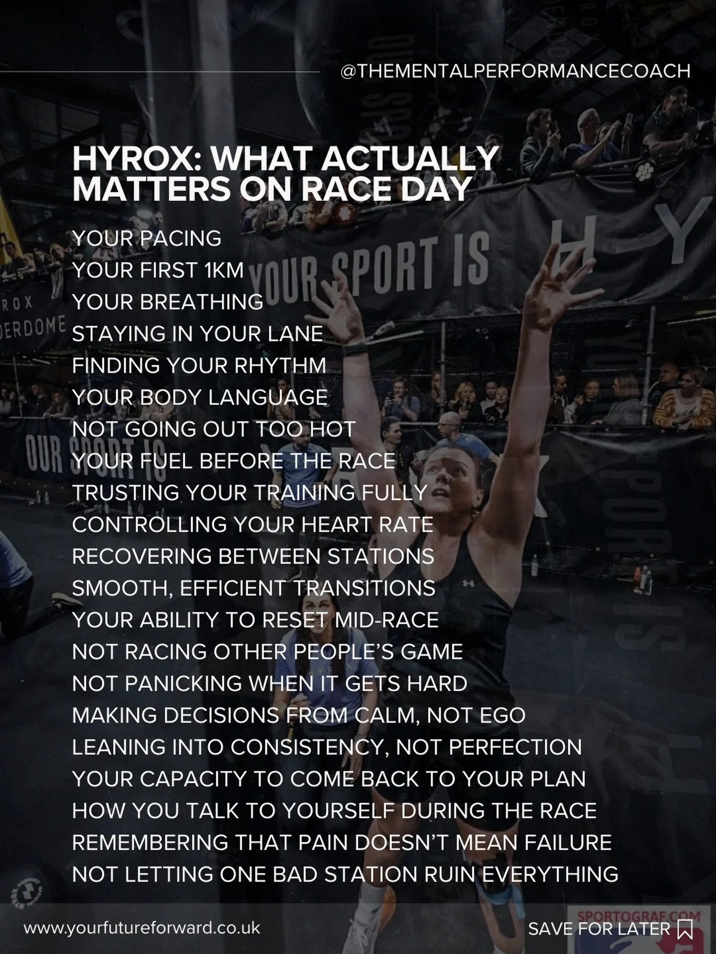 As a Hyrox judge, you see everything up close.

Slumped-over bodies on the SkiErg.
Whispers of &ldquo;I can&rsquo;t do this&rdquo; at the sled.
Athletes doubting themselves mid-race&hellip; even when their training says they&rsquo;re ready.

And here