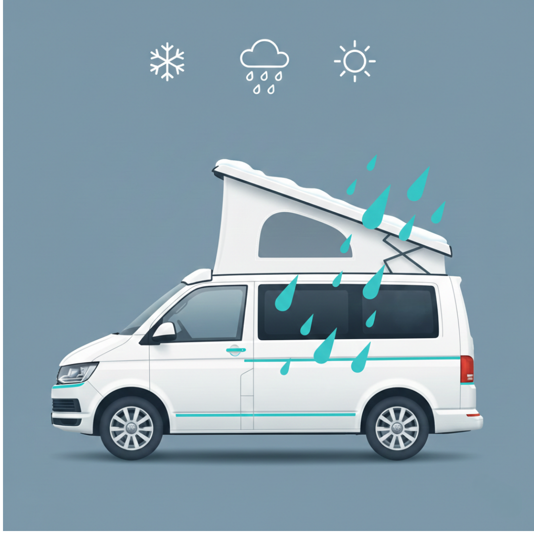 Ons slaaphefdak is stevig, duurzaam en geschikt voor alle weersomstandigheden. Het hoogwaardige ontwerp zorgt voor een comfortabele en functionele ruimte in uw bus.