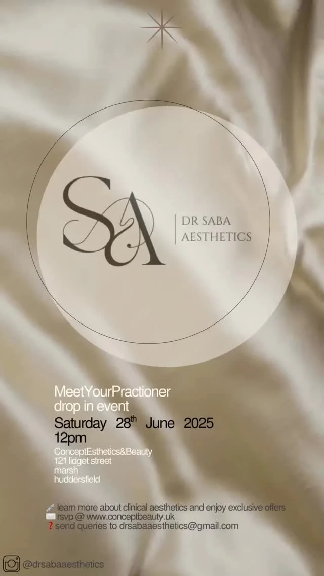 Join me at @conceptestheticsandbeauty Huddersfield’s premier beauty space, for refreshments π§πΈ and a free consultation. Save the date! #westyorkshire #Huddersfield #clinicalaesthetics #skintreatment #doctor #filler #botox