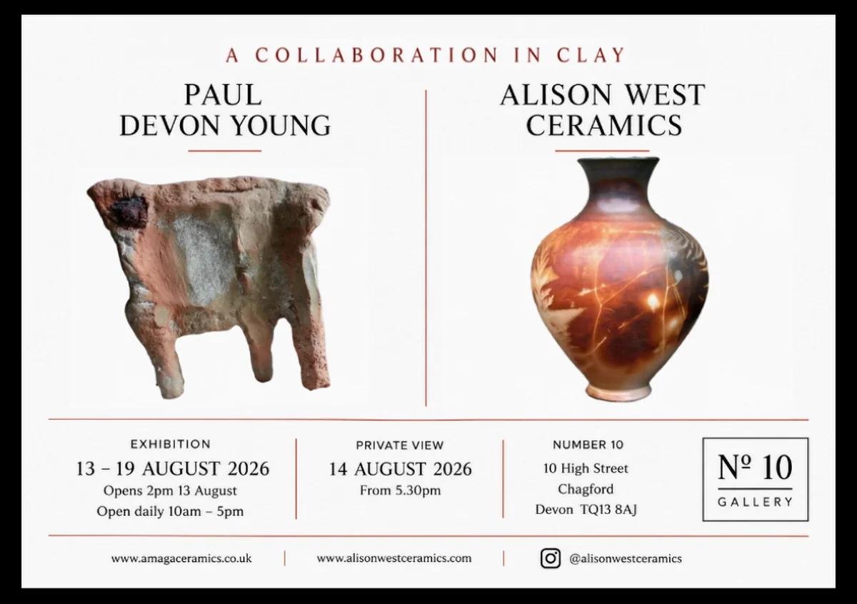 Exhibition of ceramics Number 10 Gallery, Chagford