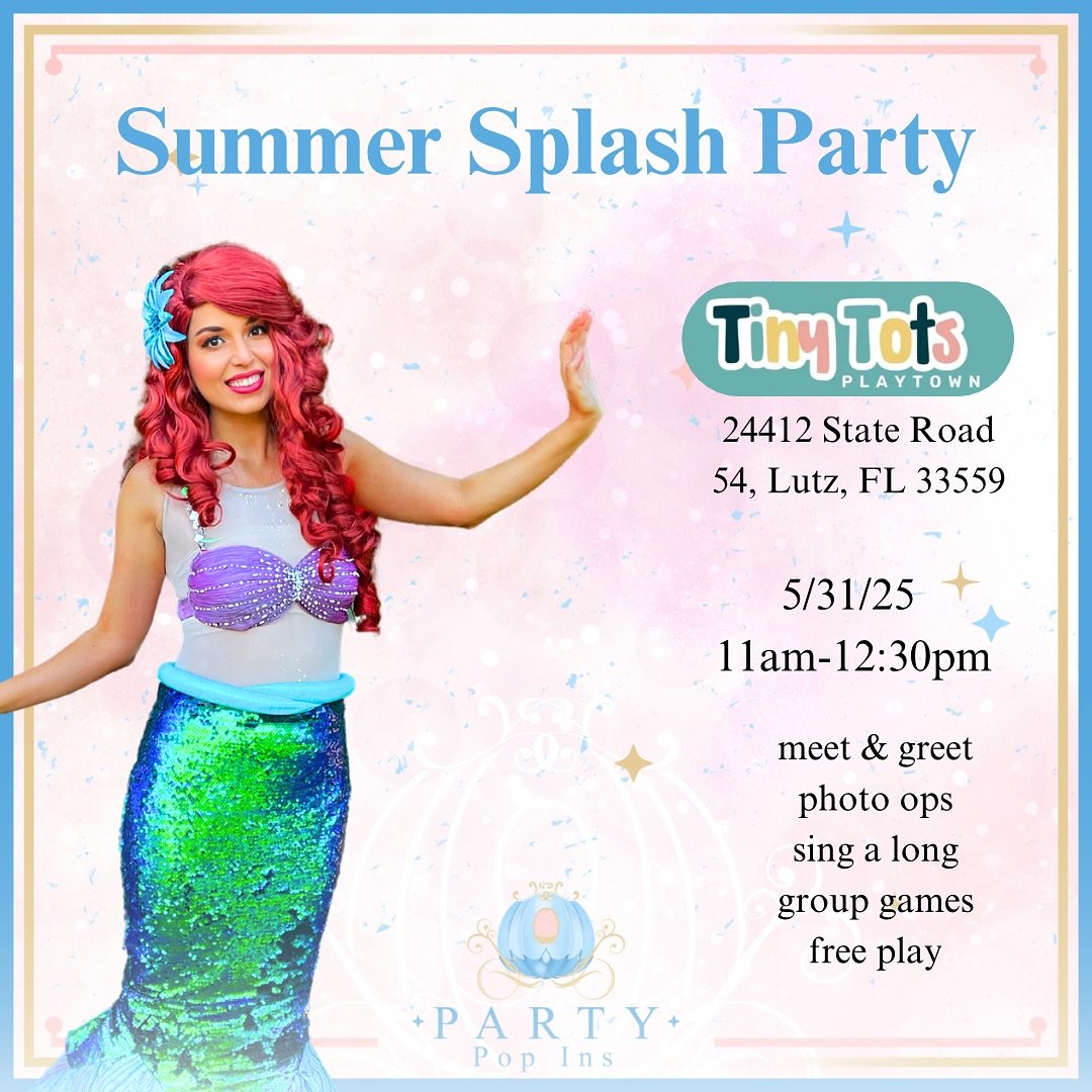 Join this inquisitive mermaid for our summer splash event at @tinytotsplaytown_wc on May 31st! 🎉 get your ticket today before they sell out!

Tickets at www.tinytotsplaytown.com

#tampamoms #thingstodointampa #tampa