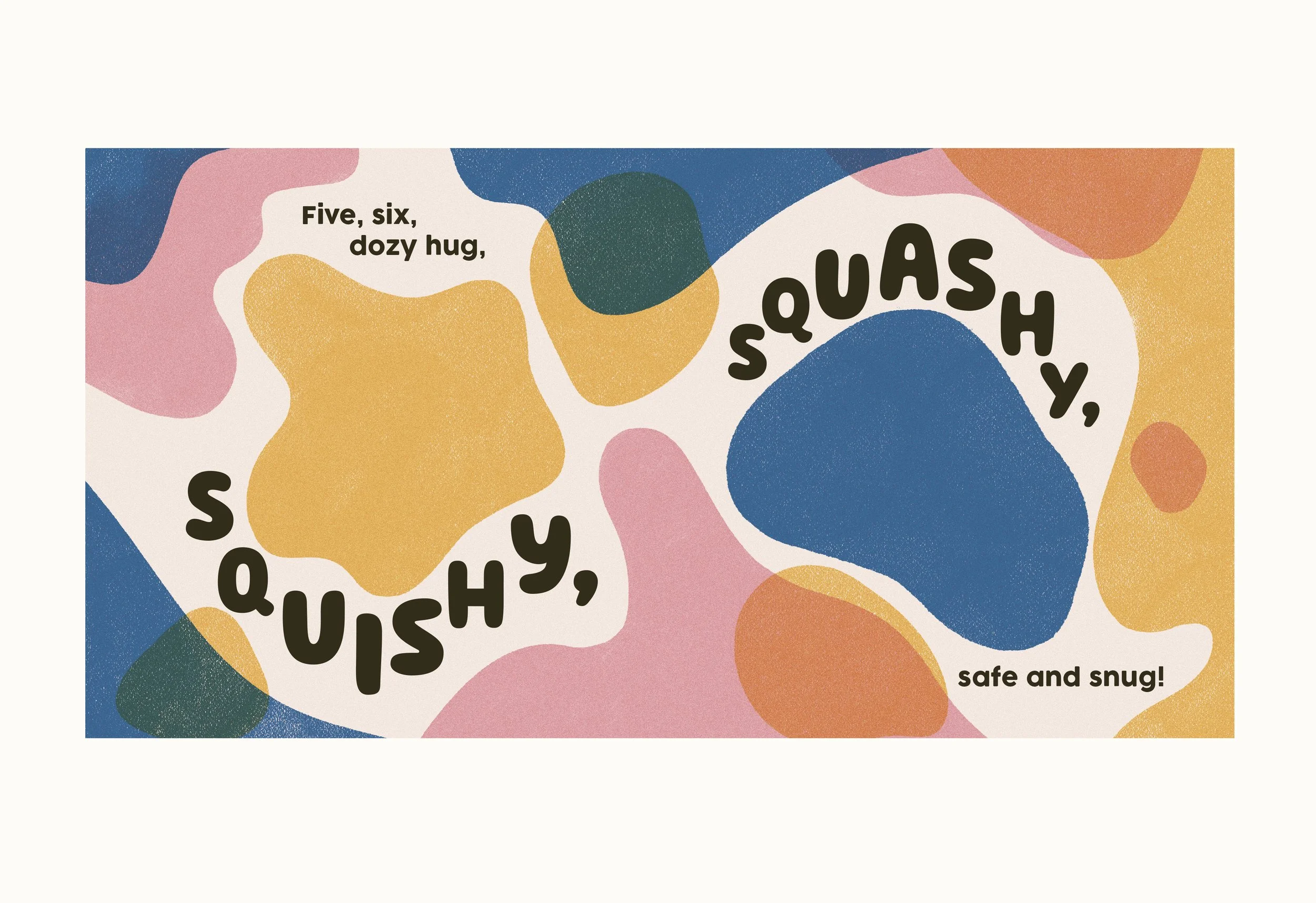 Squashy cotton patches can be stroked and pressed