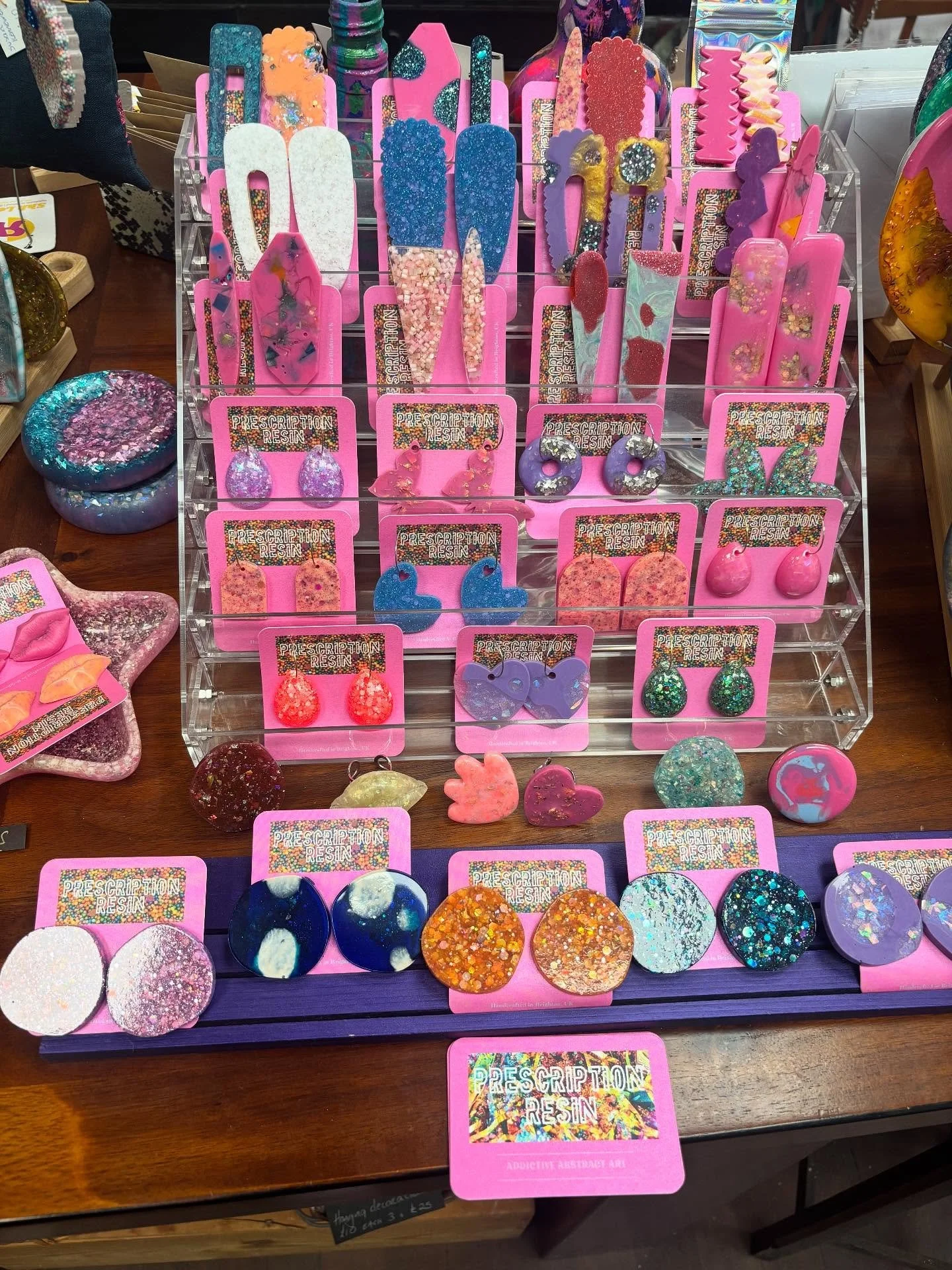 Outside the sun is shining and here inside Jules Emporium work by @prescription_resin is sparkling! Which stunning handmade piece would you pick?