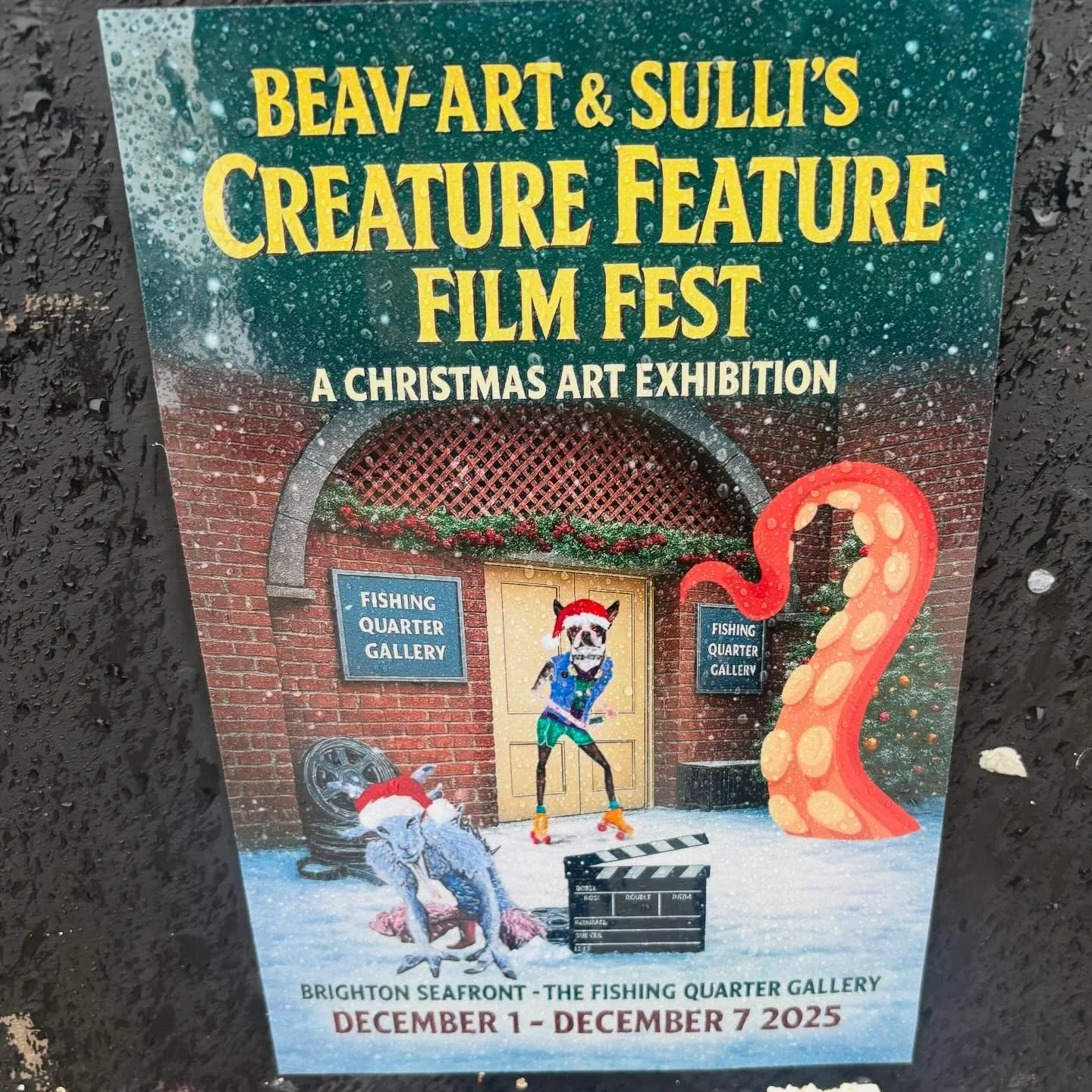 🎬 BEAV-ART &amp; SULLI&rsquo;S CREATURE FEATURE FILM FEST
A Christmas art exhibition like no other! 🎄👾

Step into a world where creatures, monsters and cinematic beasts come to life at The Fishing Quarter Gallery on Brighton Seafront.
Running 