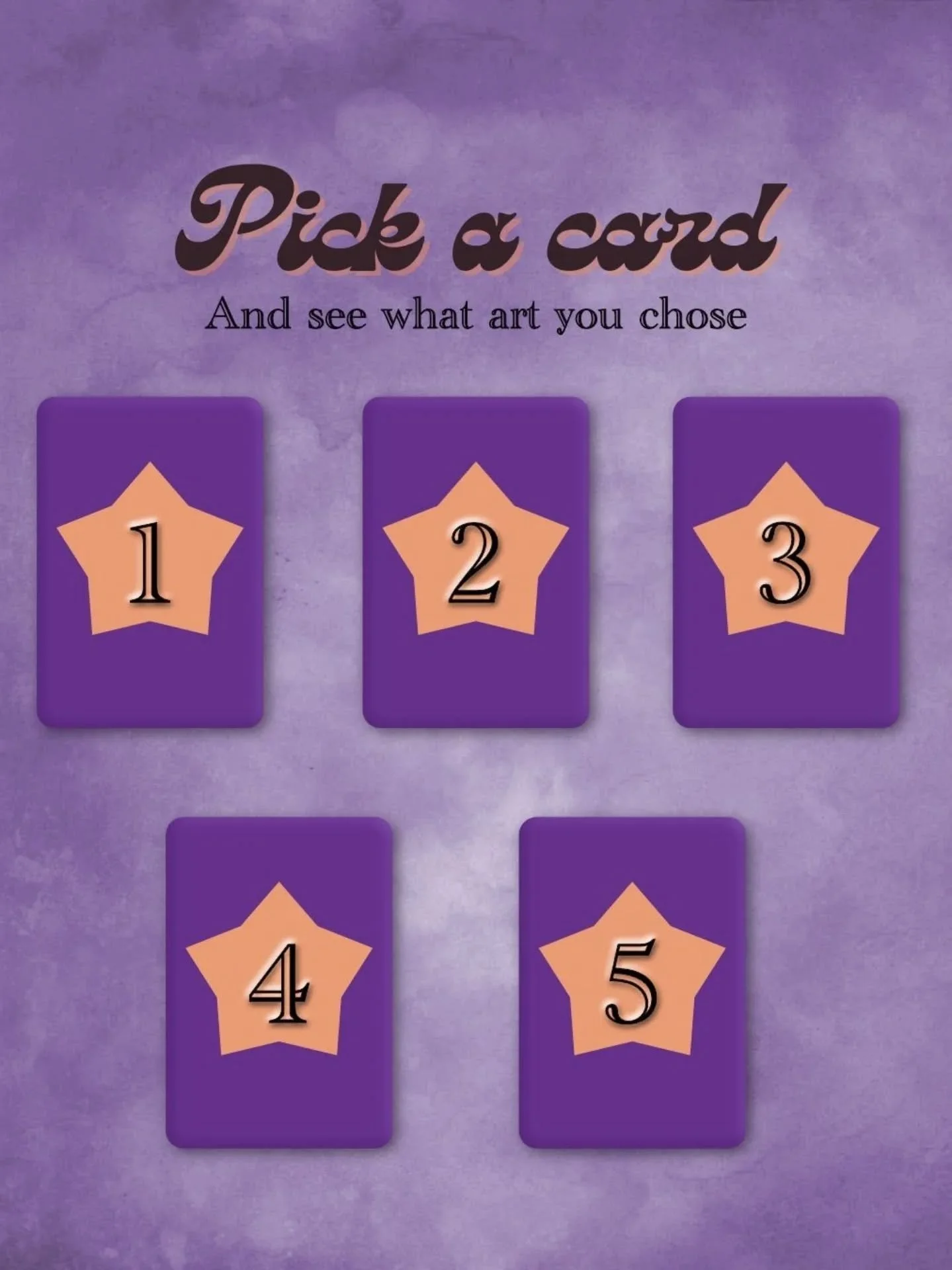 Pick a card and we&rsquo;ll assign you an art piece from local creatives 🔮

Want more? Find a treasure trove of unique art prints and original pieces at Jules Emporium, an independent gift shop and gallery in the centre of Brighton 

Check out the f