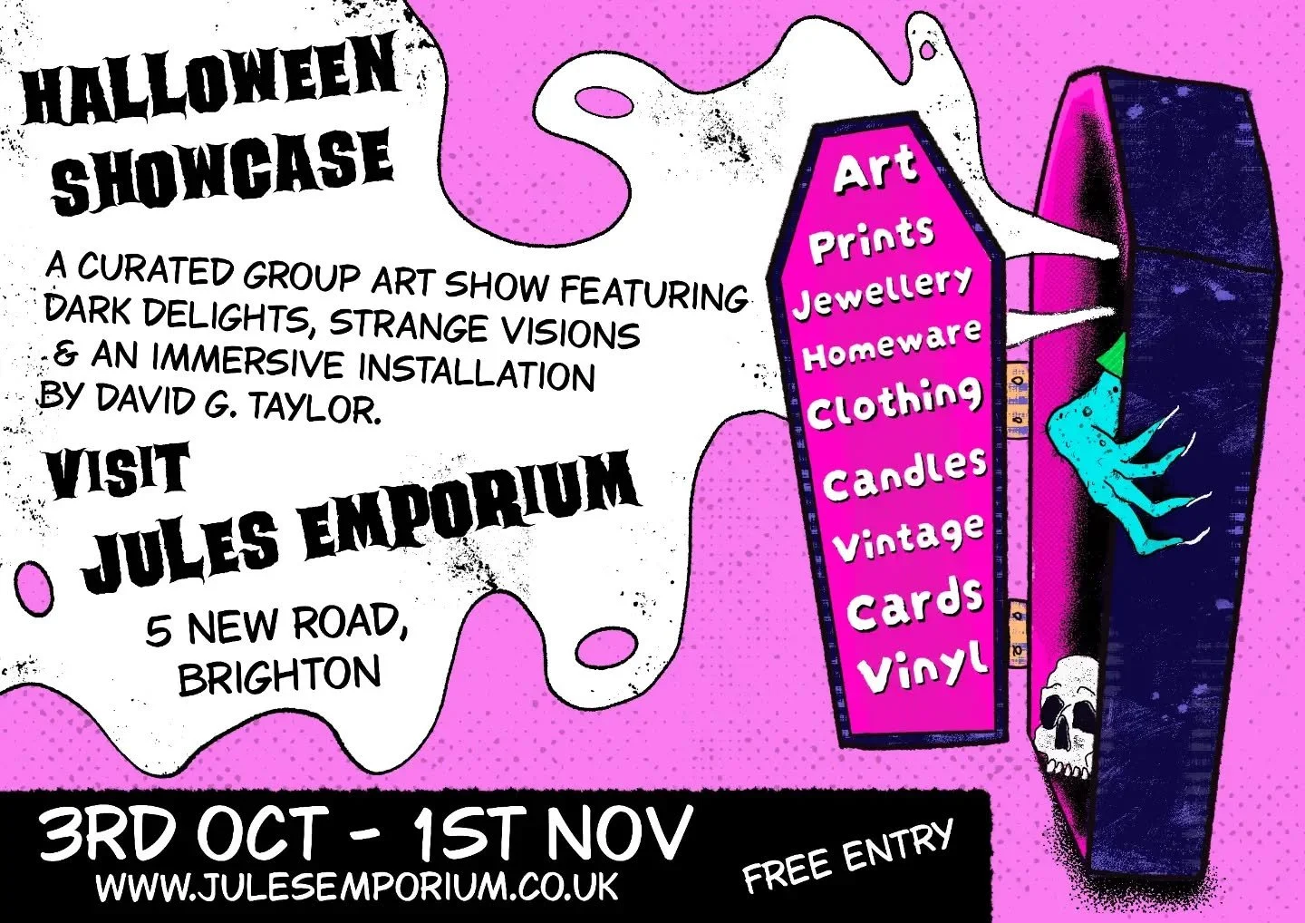 This October we will be creeping out our salon #gallery with a spooky #halloween showcase! 👻 Featuring works from a host of #brighton artists plus an eerie art installation by David g Taylor @die_darling_artist
For more info visit our website!