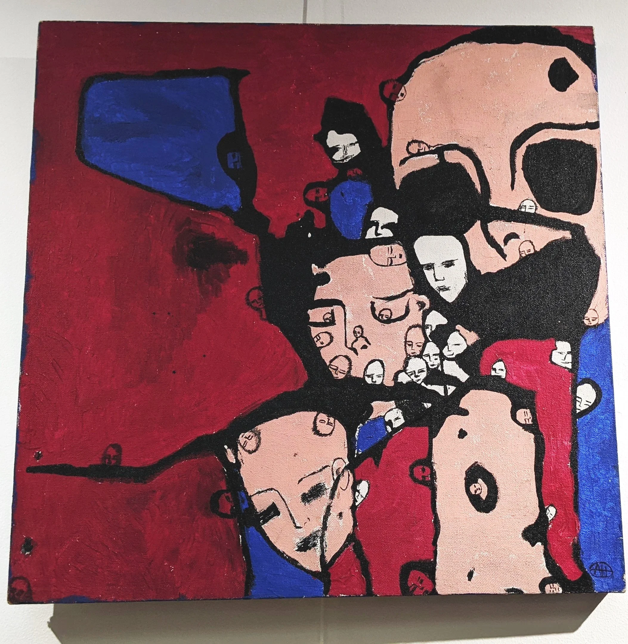 "Panic" original acrylic painting on canvas by artist Anne marie Hughes - £300