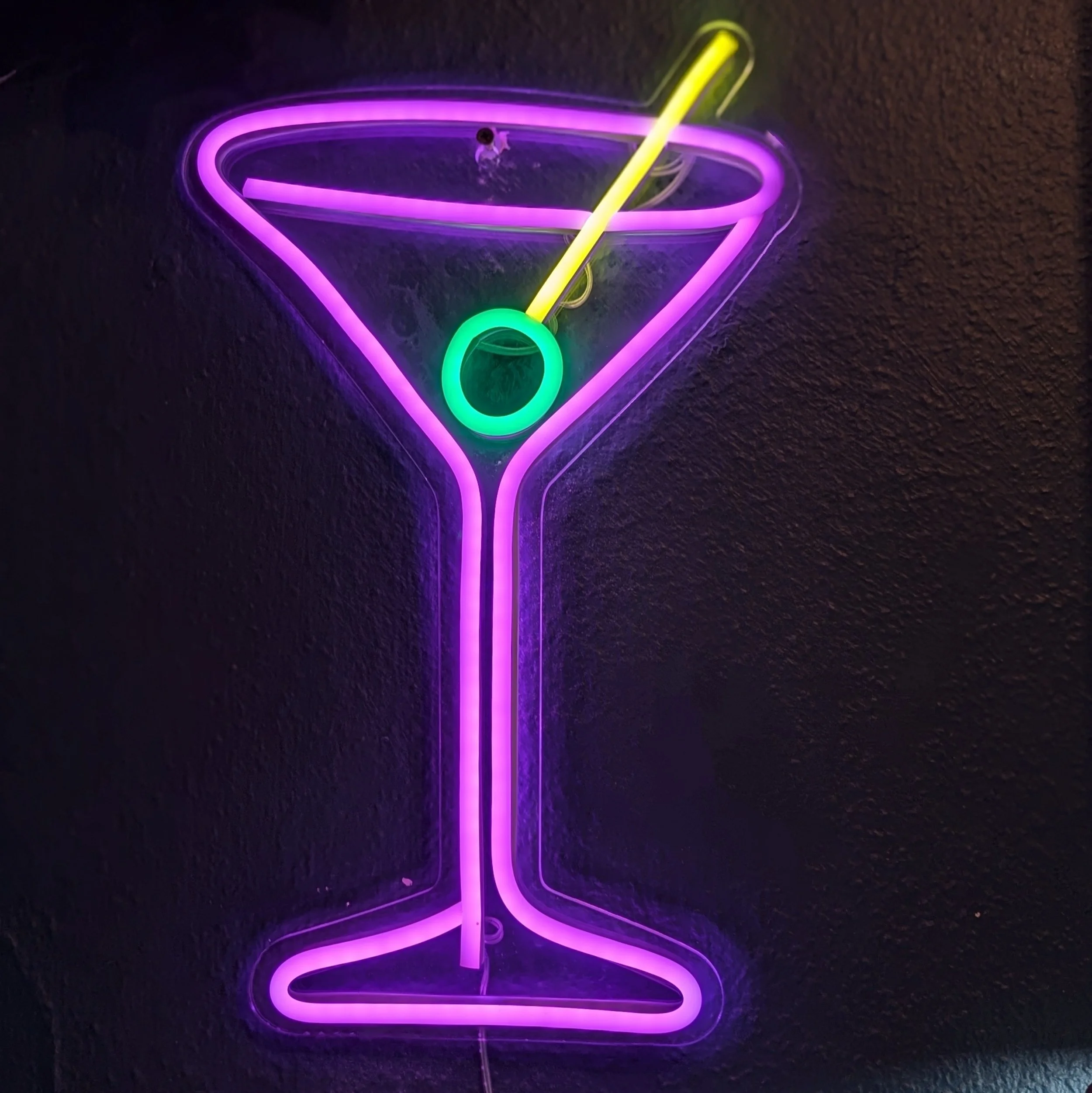 Cocktail glass "LED" neon light - £60