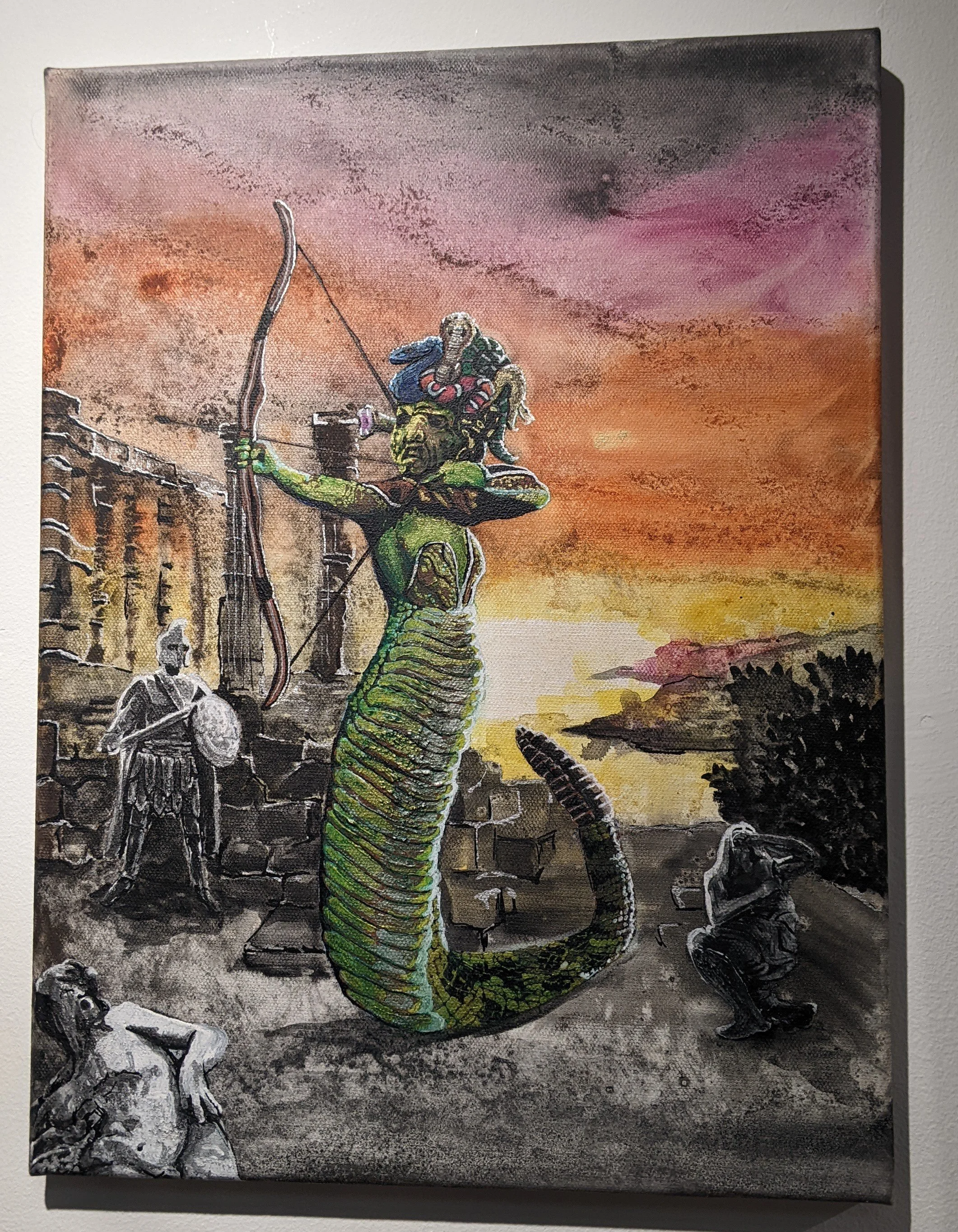 "Medusa" original acrylic painting on canvas by artist Beav-art - £80