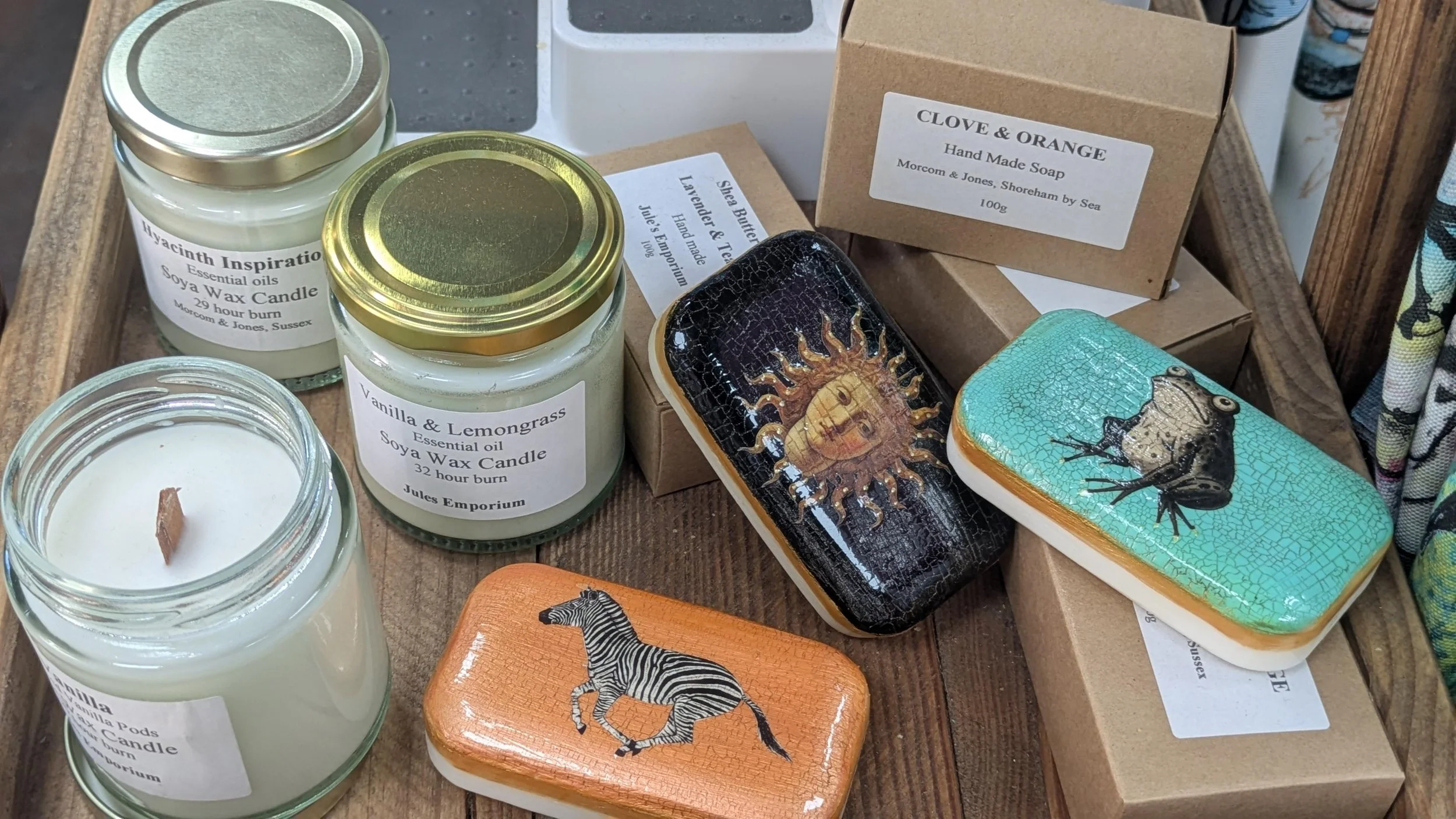 artisanal soya wax candles and soaps 