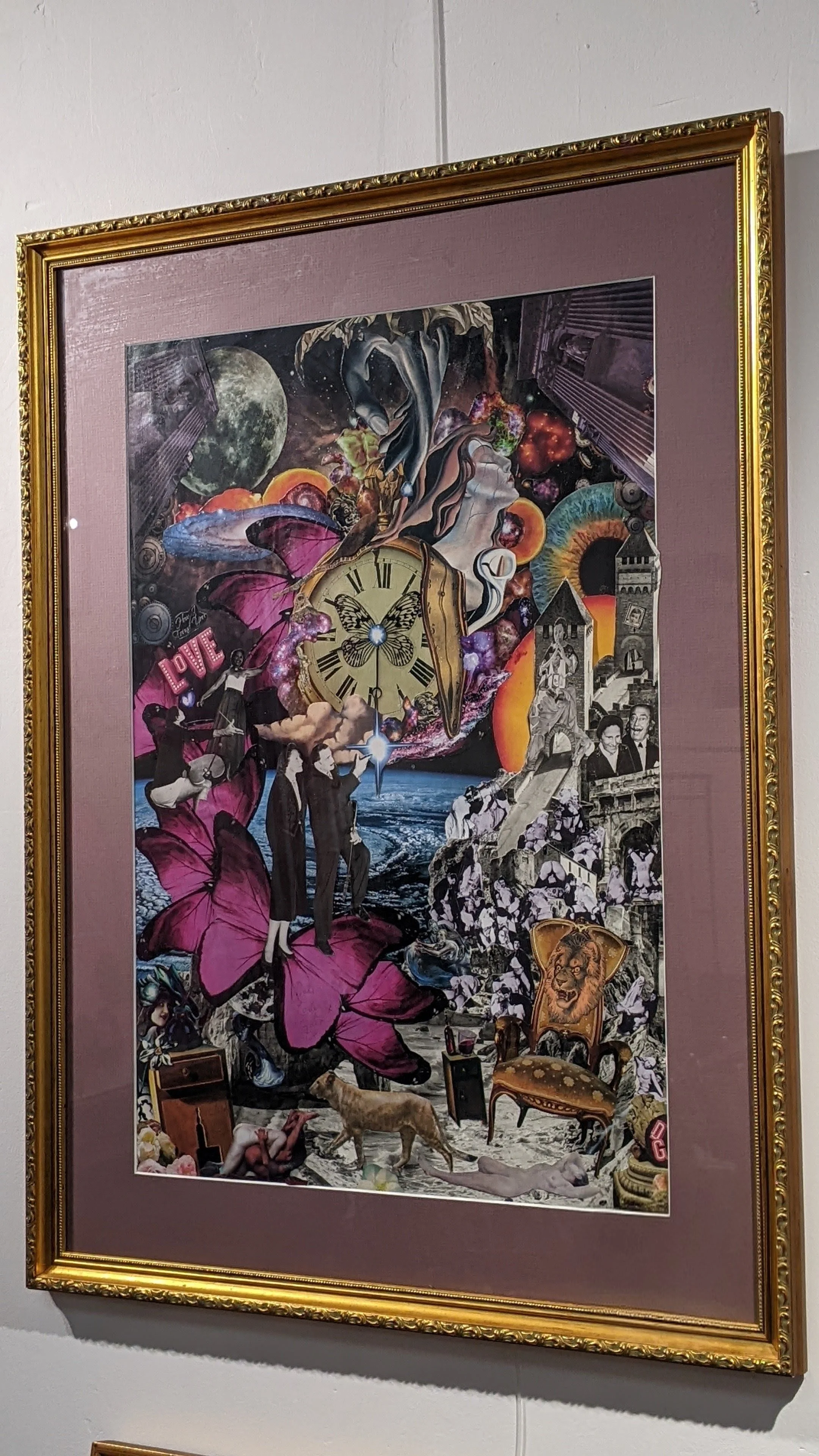 "Dali loves Gala" original mixed media collage by artist Jules.J.Foreman - £3000