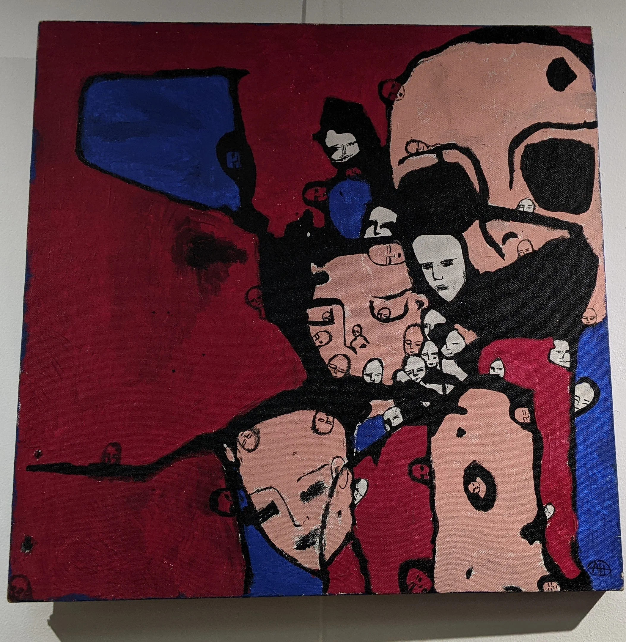 "Panic" original acrylic painting on canvas by artist Anne marie Hughes - £300