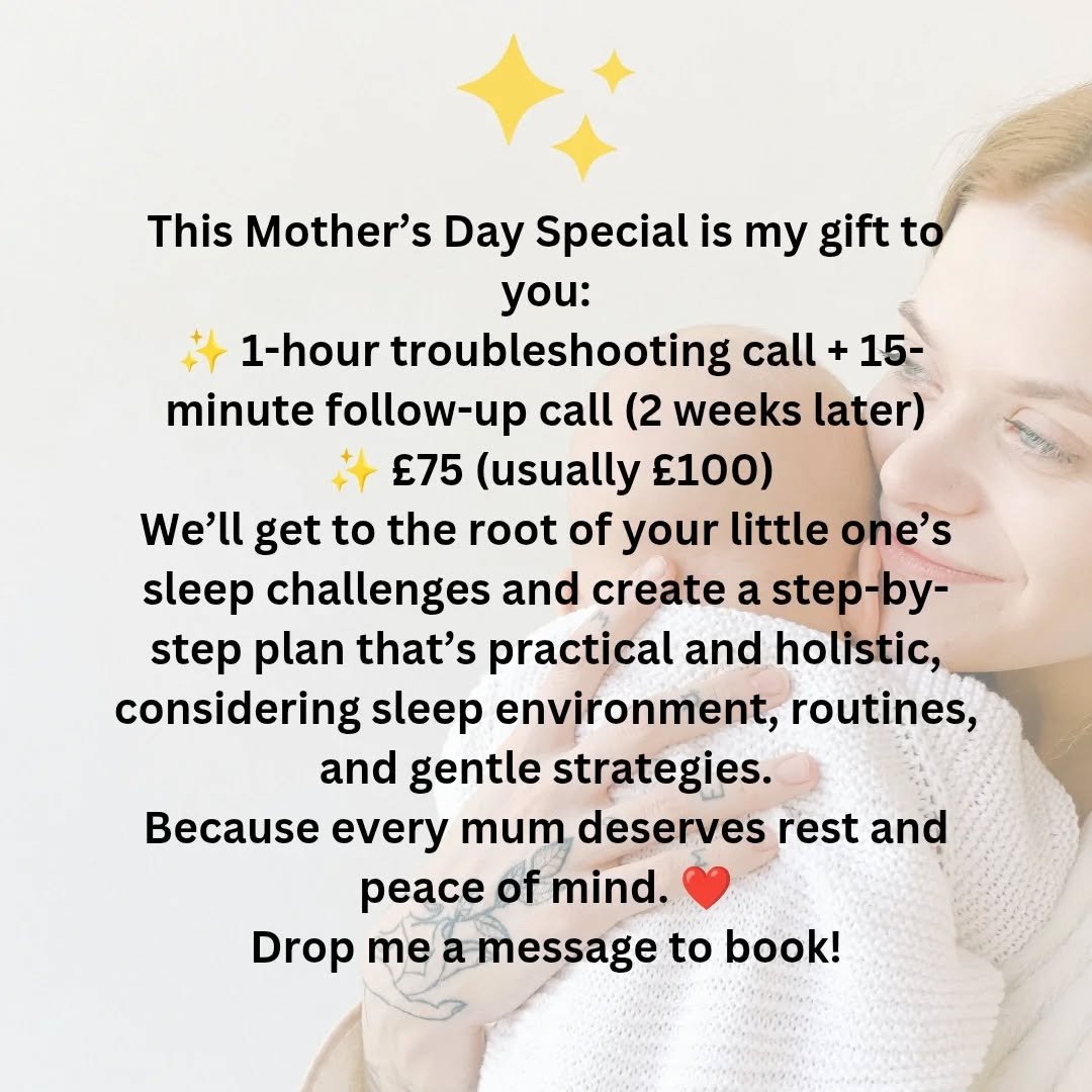 💤&nbsp;Tired mama? This one&rsquo;s for you!&nbsp;💕

This&nbsp;Mother&rsquo;s Day Special&nbsp;is all about giving YOU the gift of&nbsp;better sleep&mdash;because you deserve it! 🌙✨

Let&rsquo;s tackle your little one&rsquo;s sleep struggles with&