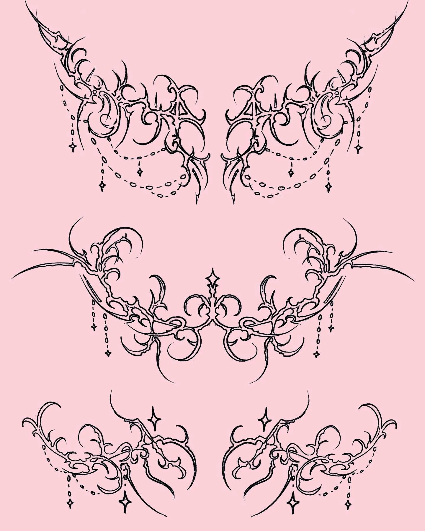 🎀 available 🎀 could go as a tramp stamp, thigh tattoos or open to ideas! 💗 &pound;150 for one &pound;250 for two 💗