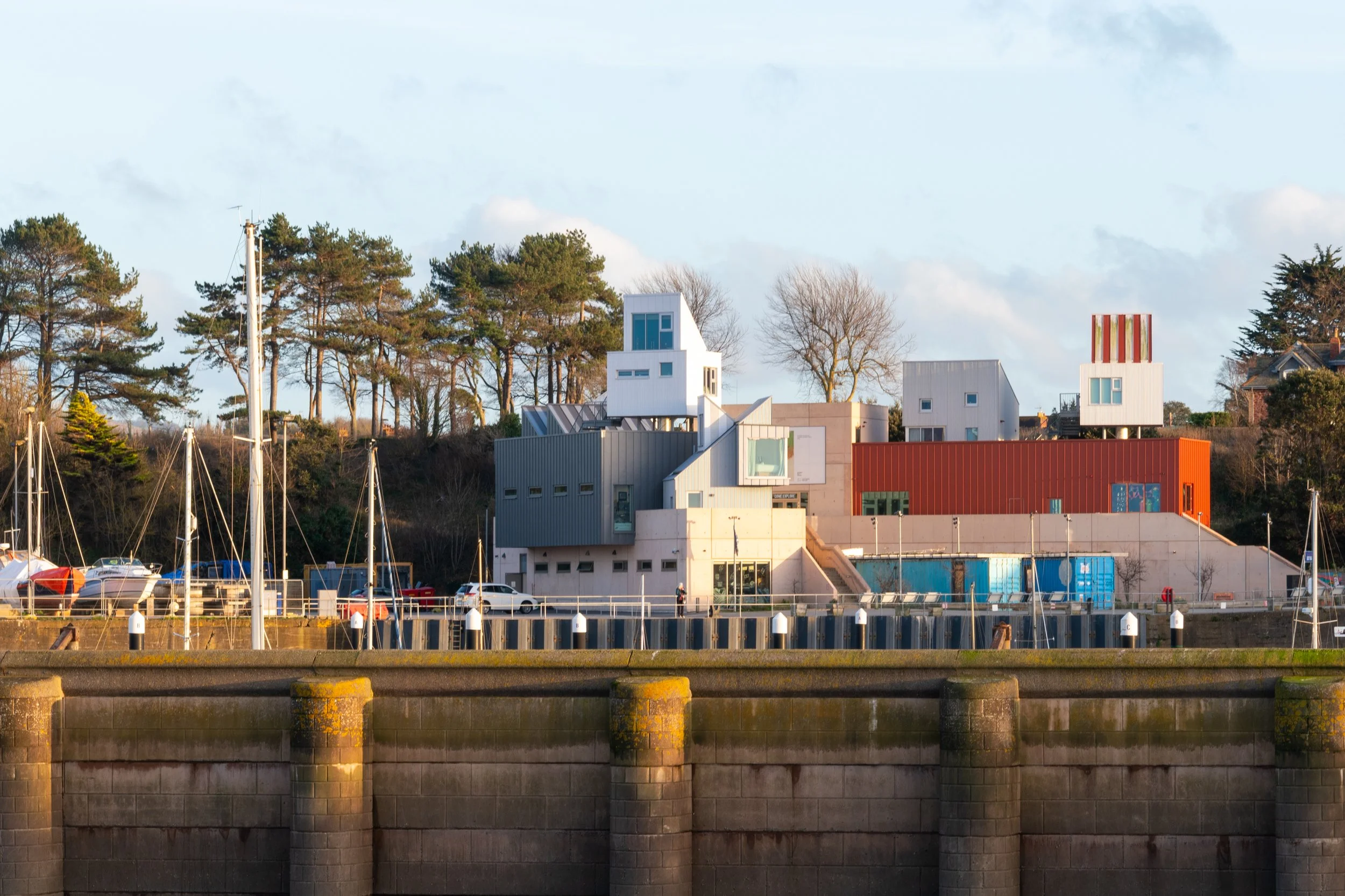 East Quay Watchet exterior view of harbor wall 