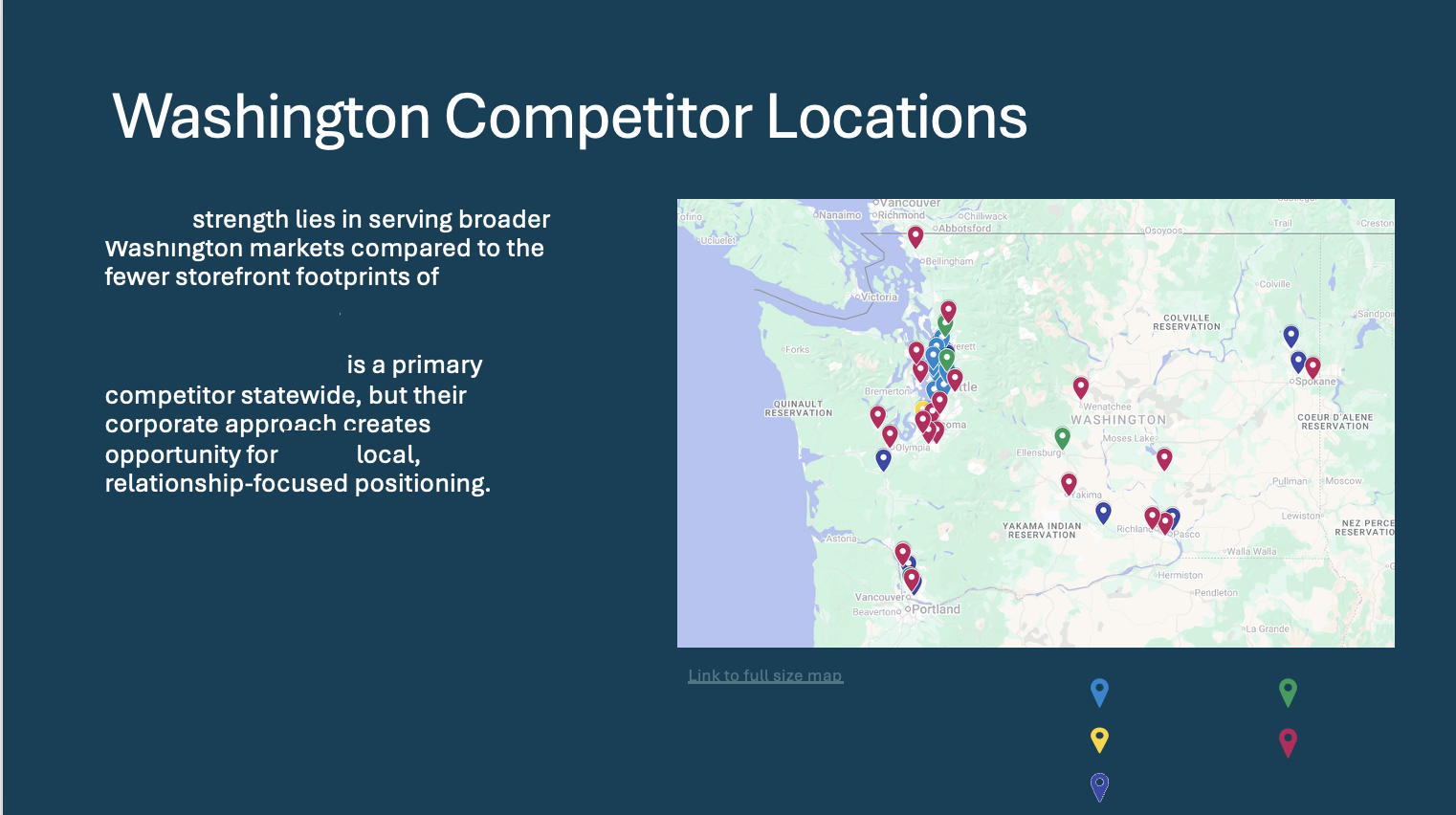 Example slide of competitor footprint